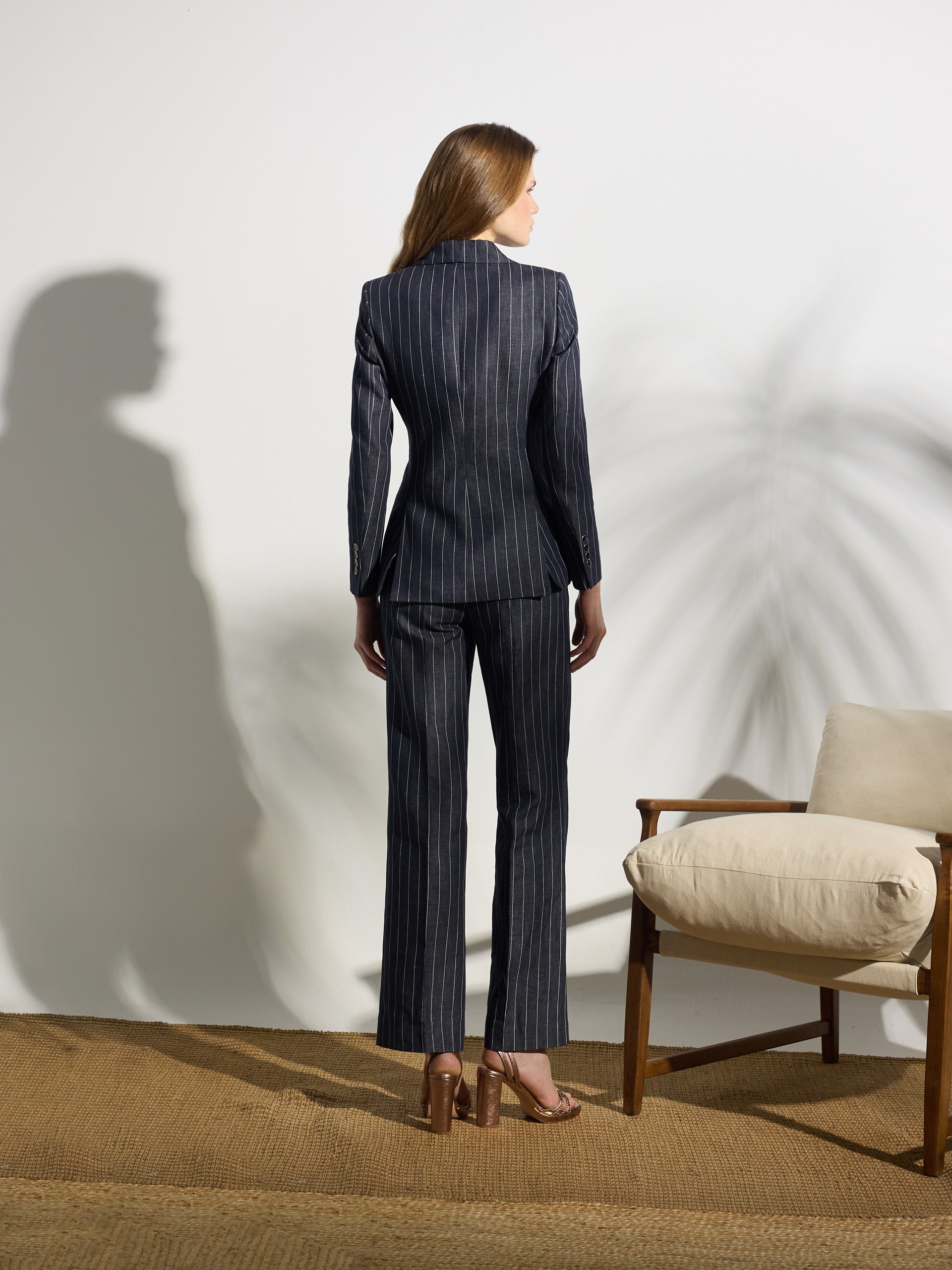 Pantalon unique à rayures diplomatiques gris