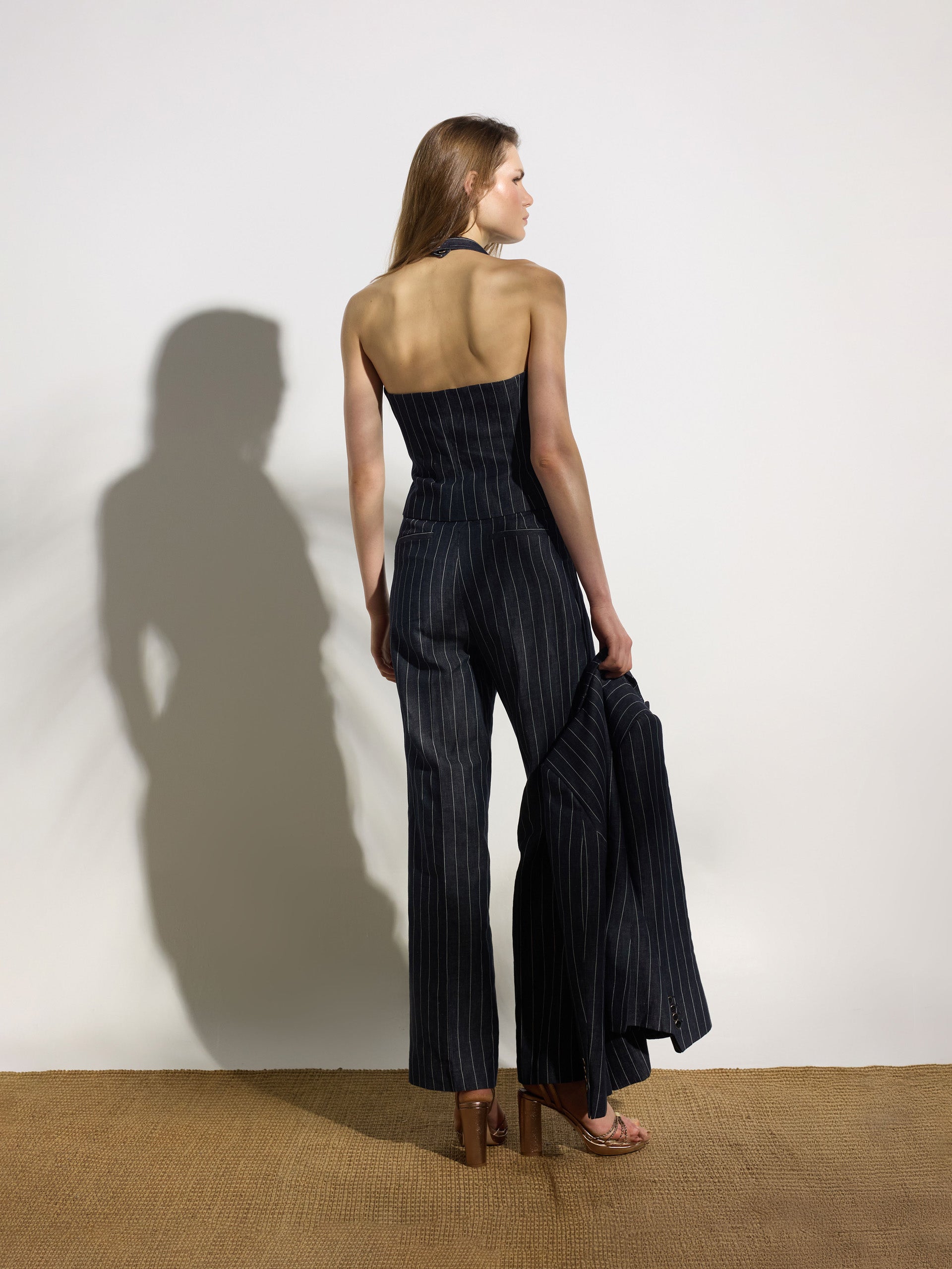 Pantalon unique à rayures diplomatiques gris