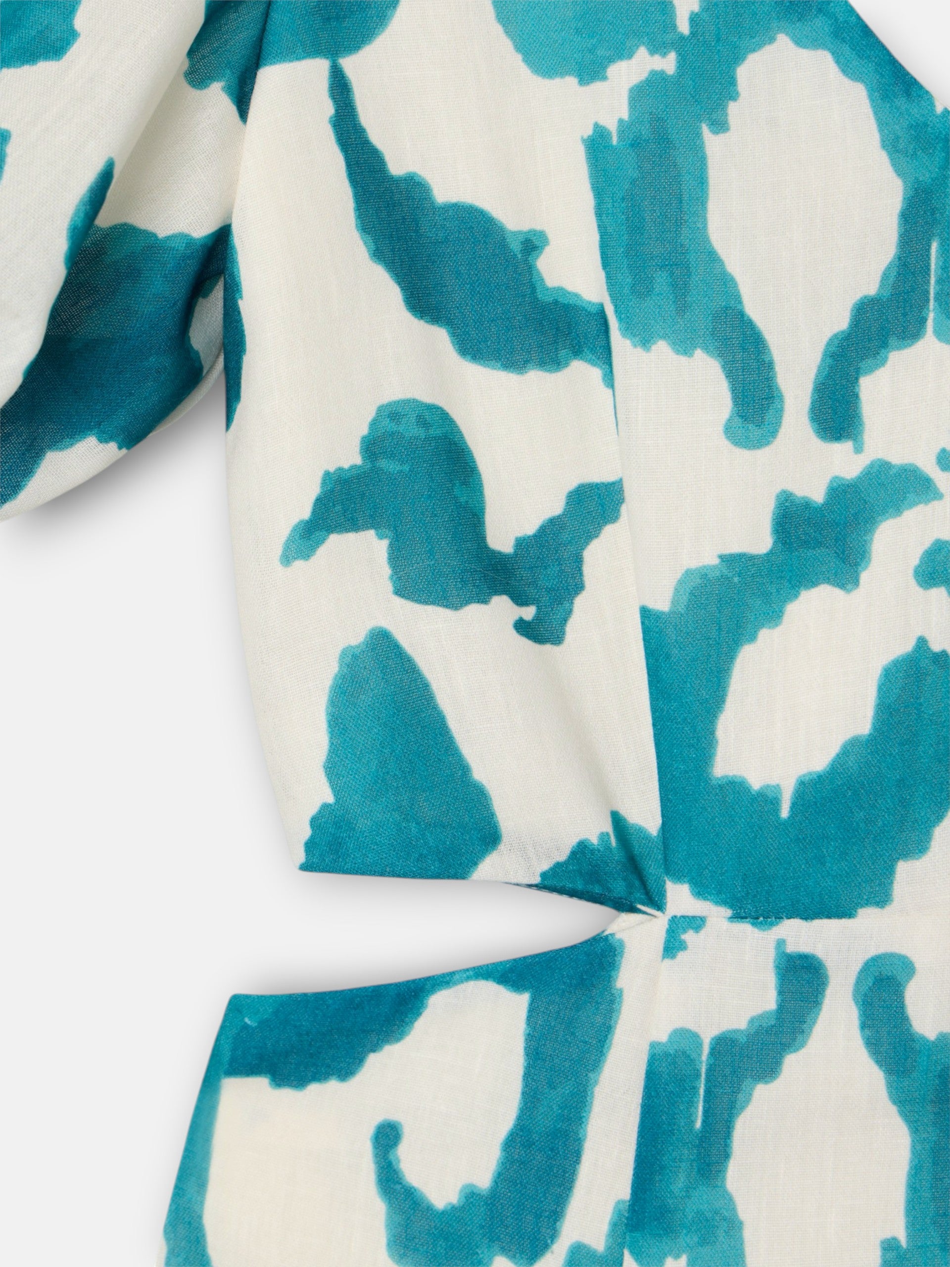 Green printed cut-out event collection dress