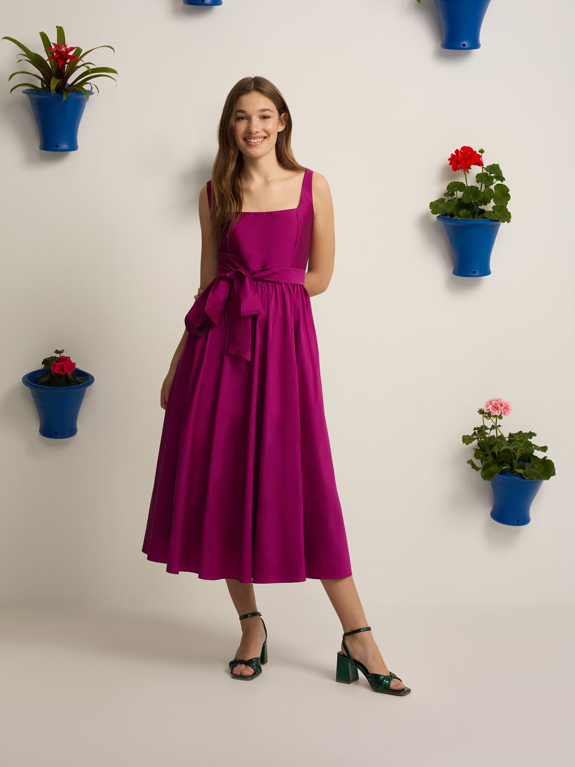 Purple taffeta event collection dress