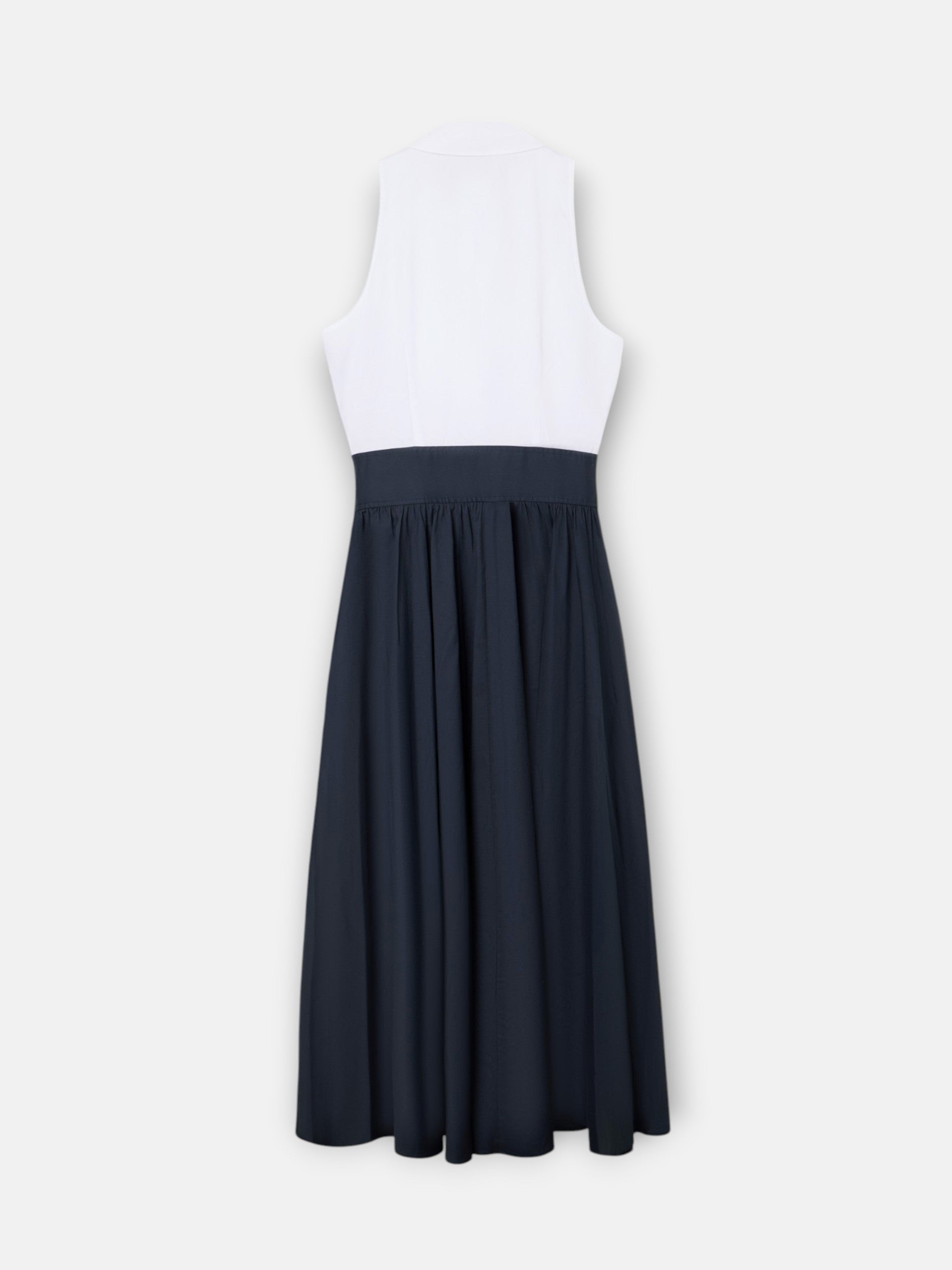 Vestido unique camisero azul marino y blanco