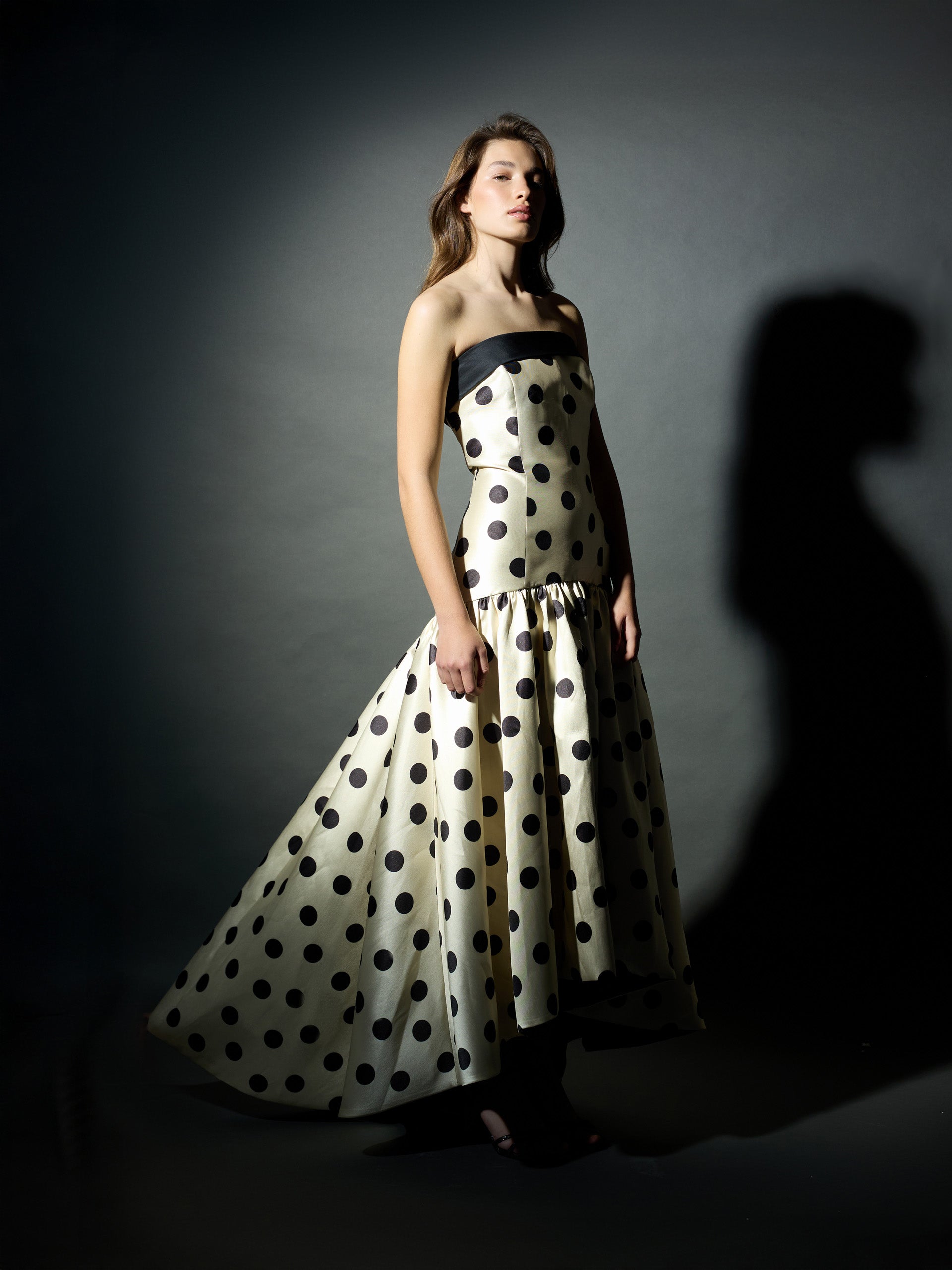 Vestido CaprilexSilbon lunar vainilla y negro