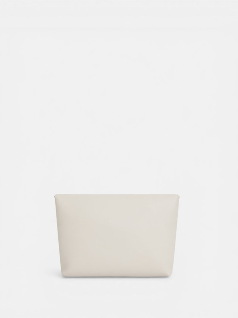Bolso velada napa clutch crudo