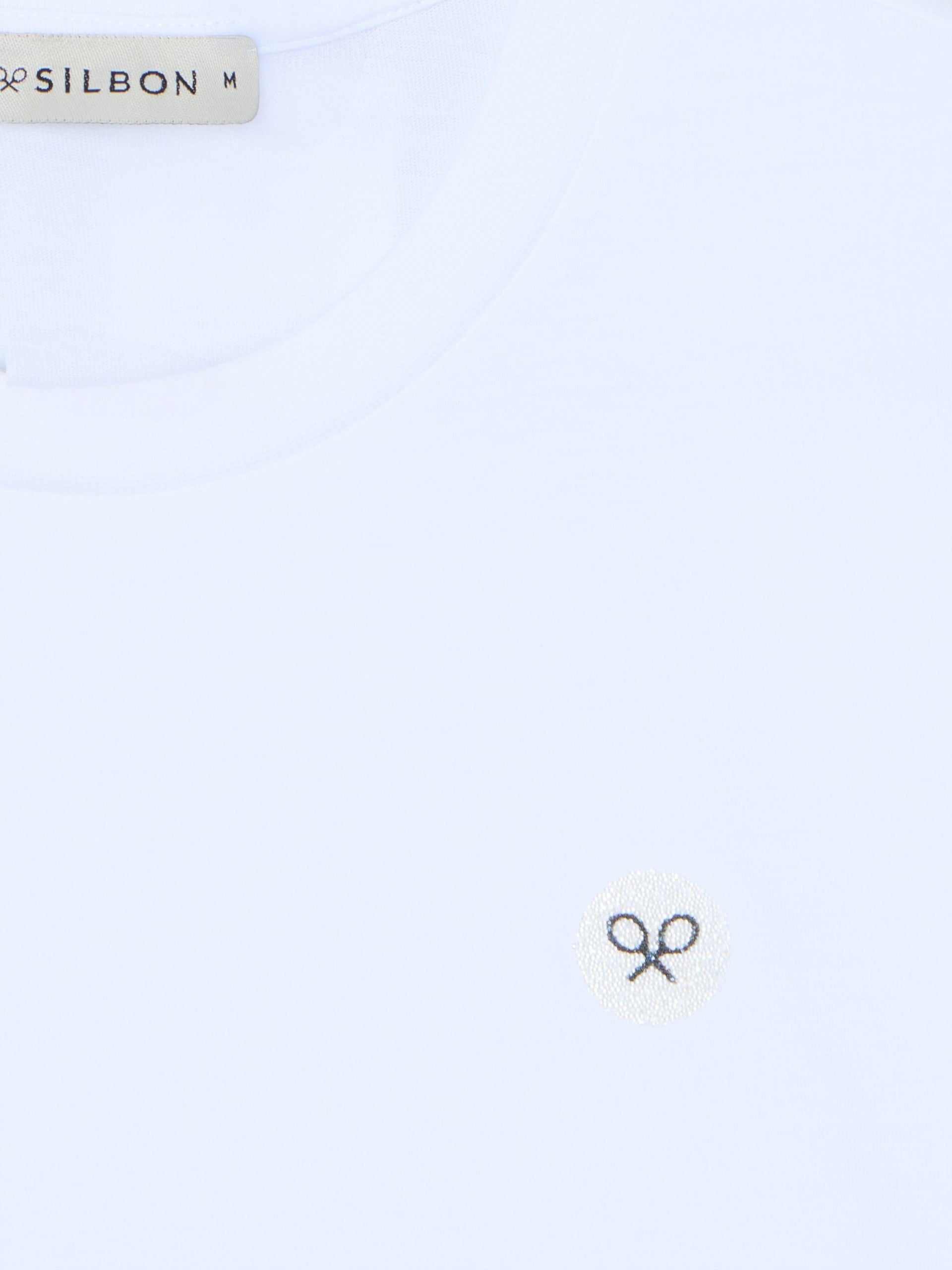 Camiseta woman blanca aplicacion cristal