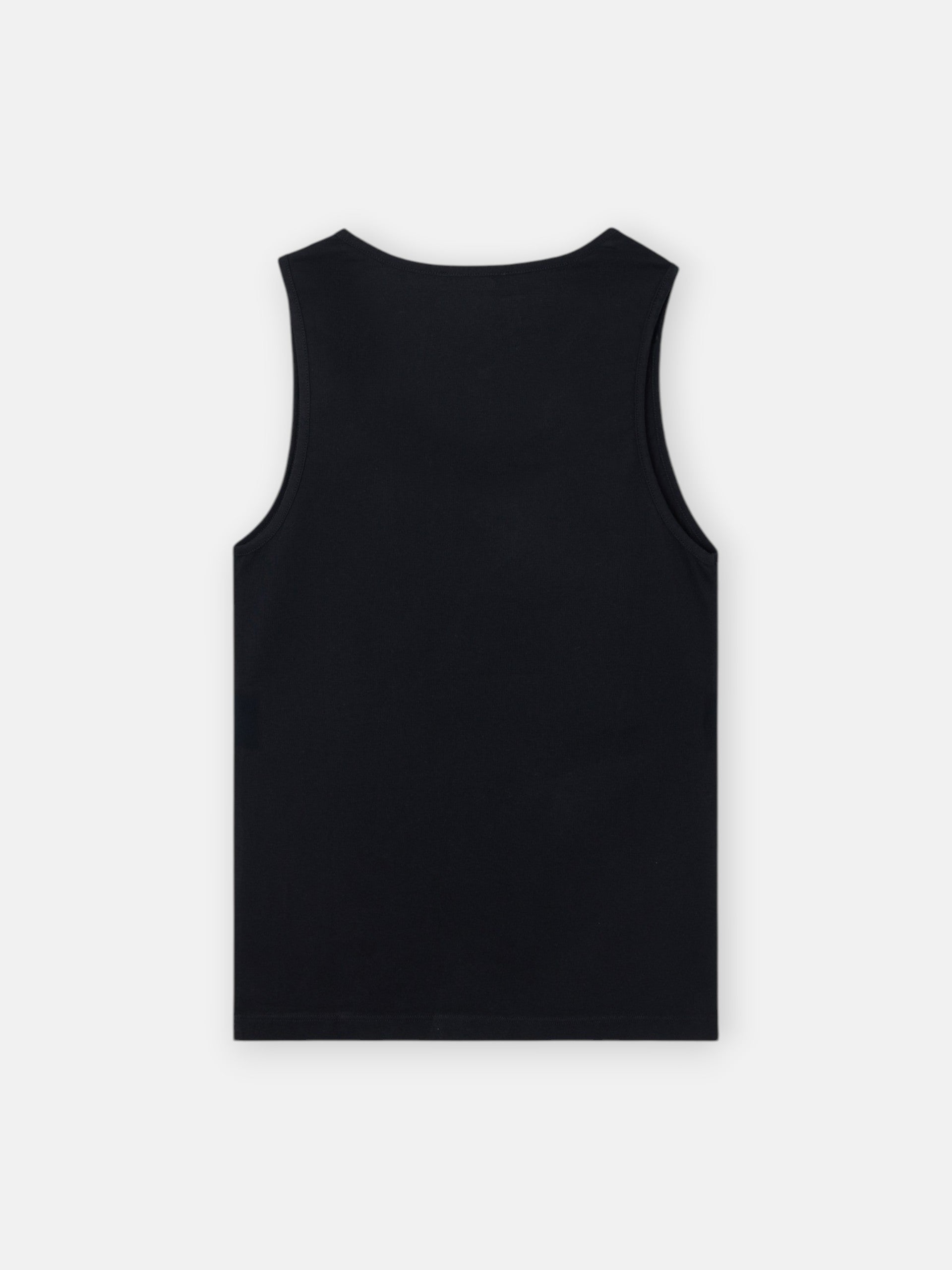 Camiseta tank woman negra aplicacion perla