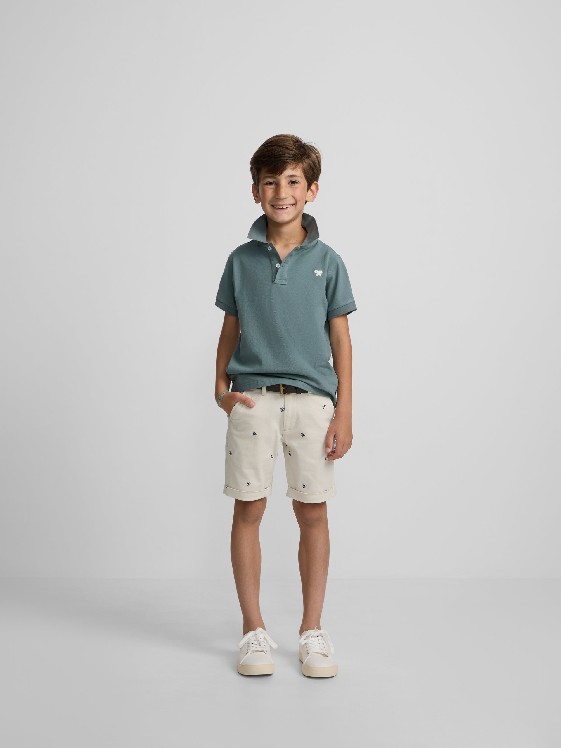 Bermuda kids petit multiraqueta azul piedra