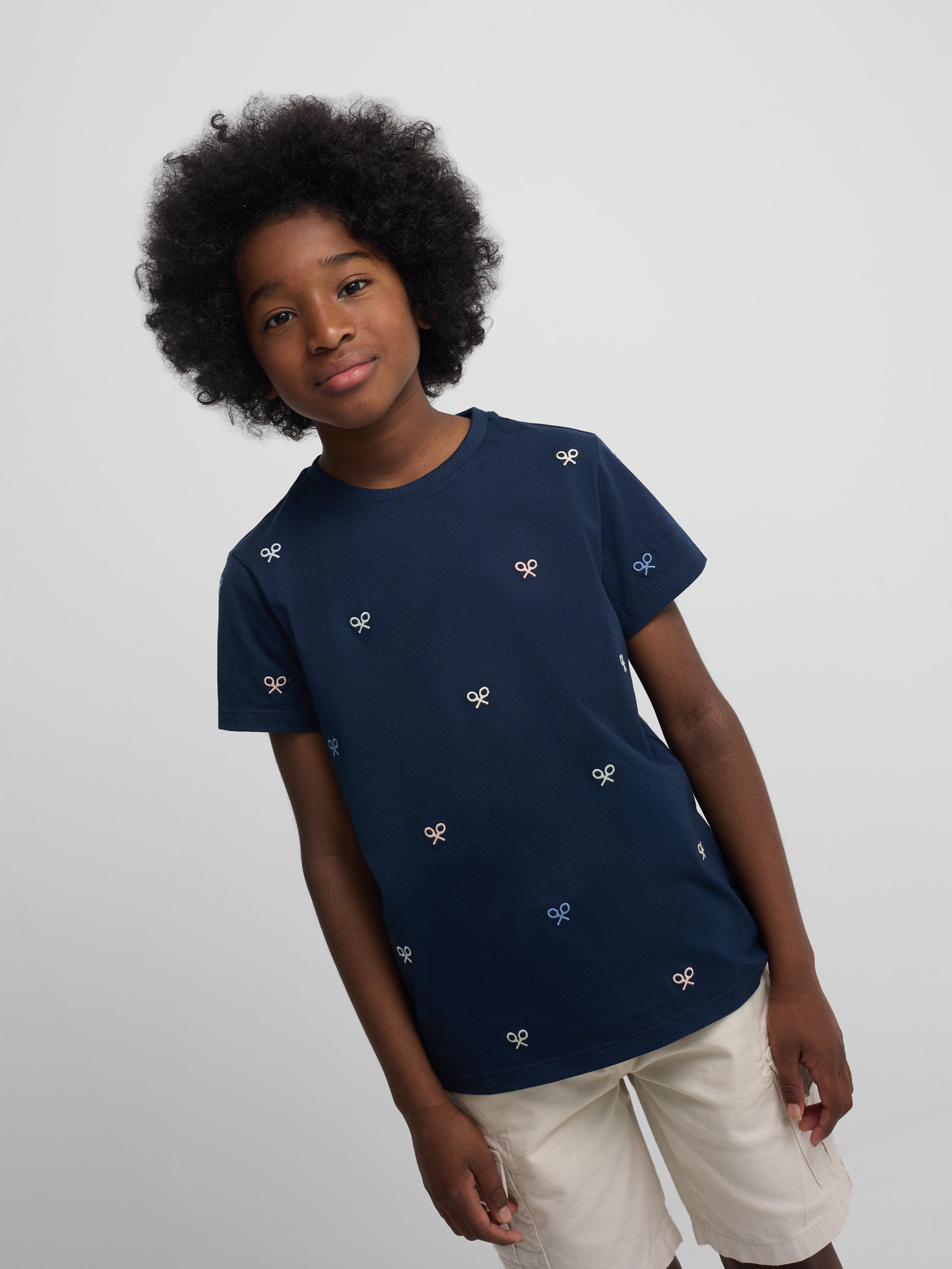 Camisola kids multiraquete cores azul-marinho