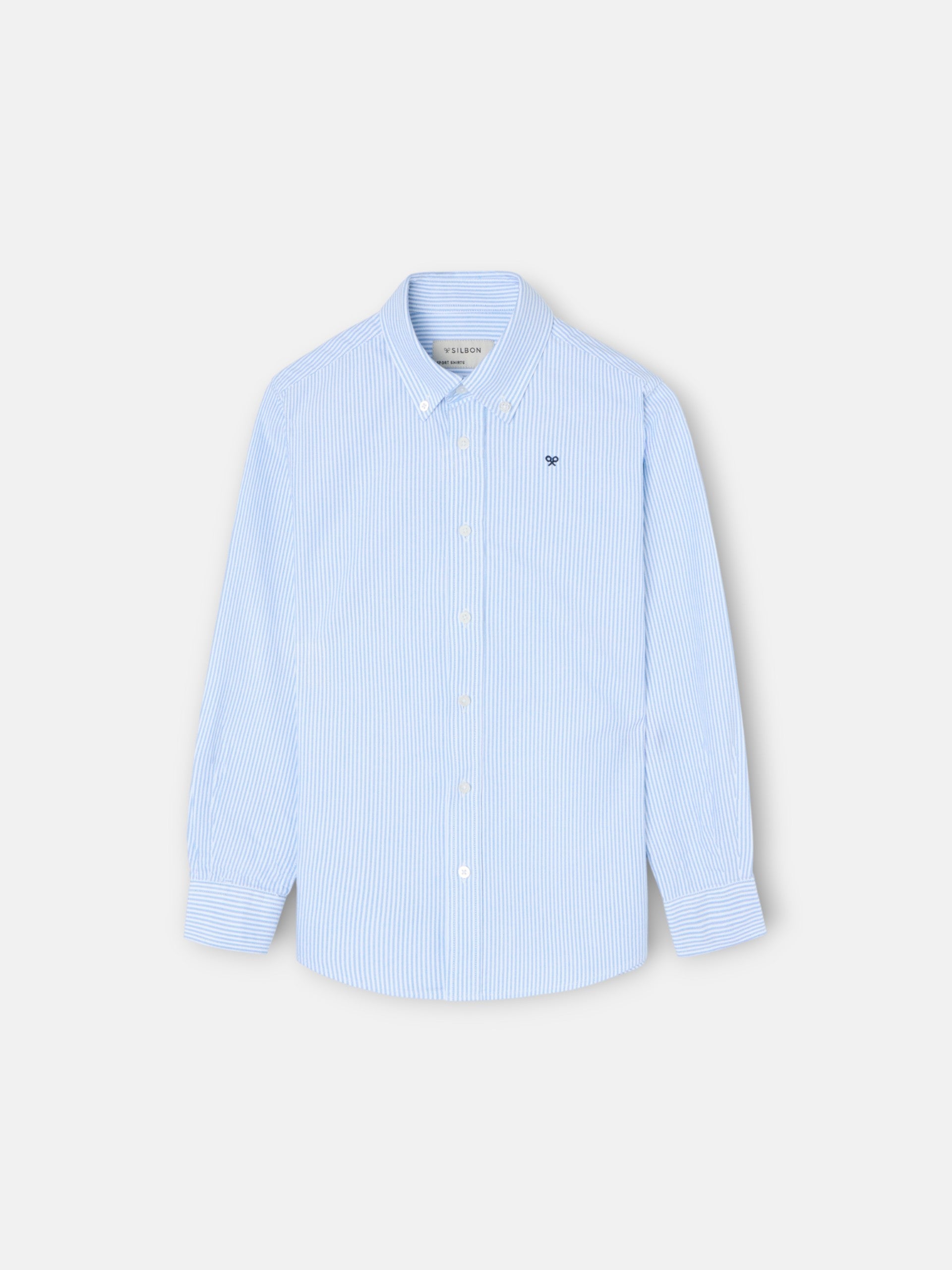 Camisa sport kids rayas oxford azul