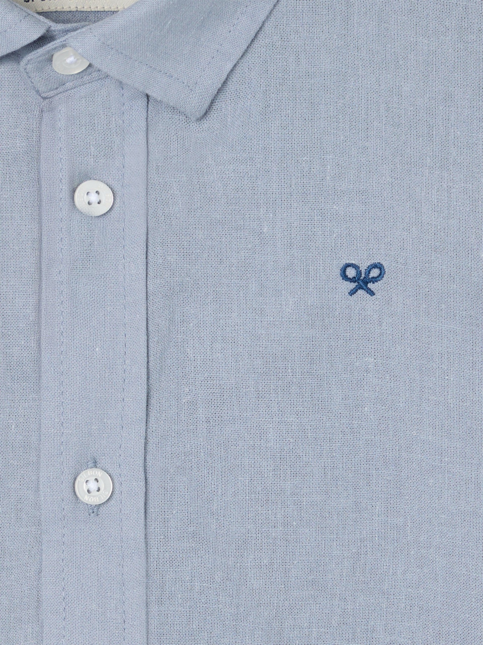 Camisa sport kids lino azul