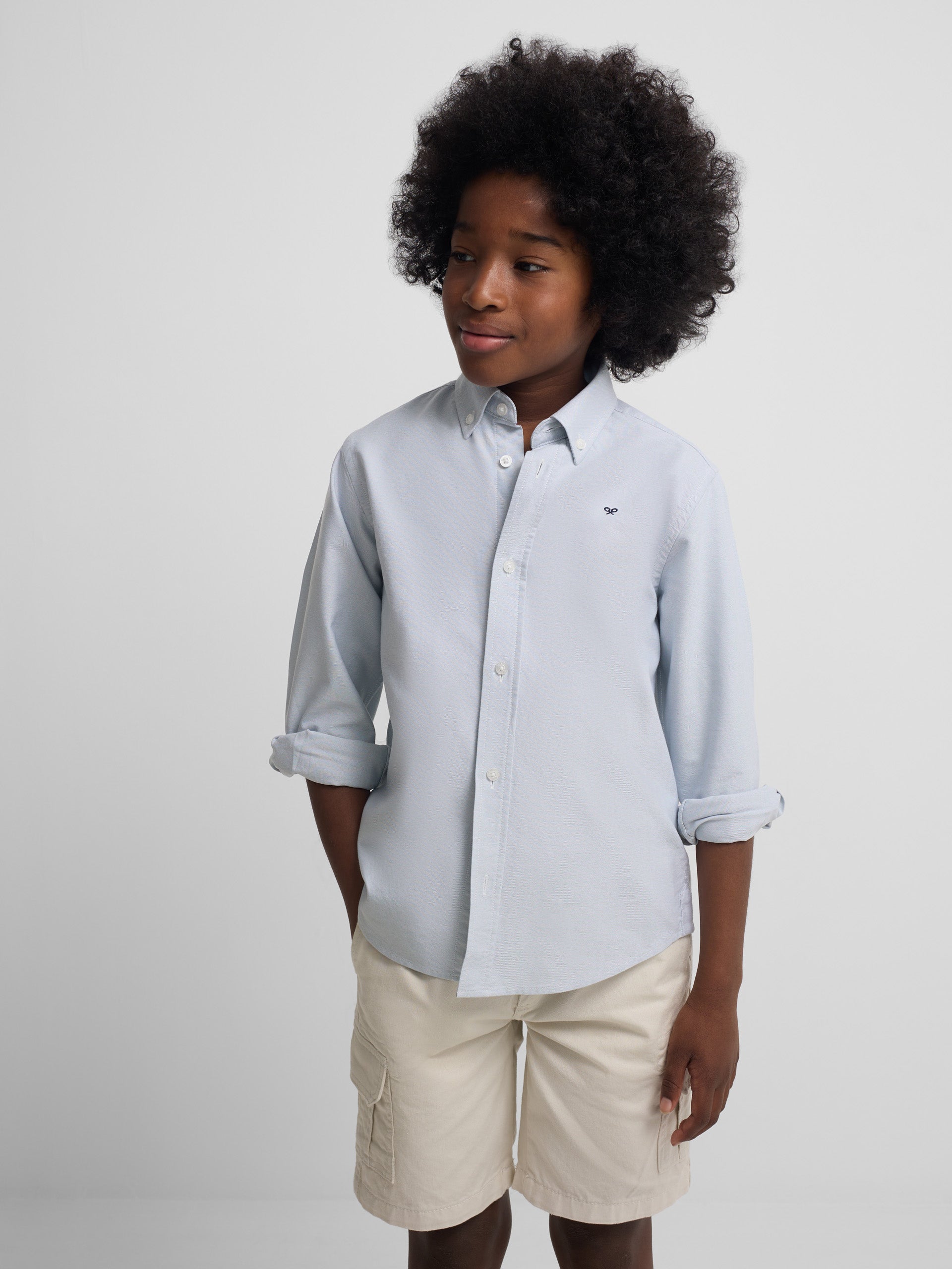 Camisa sport kids oxford verde