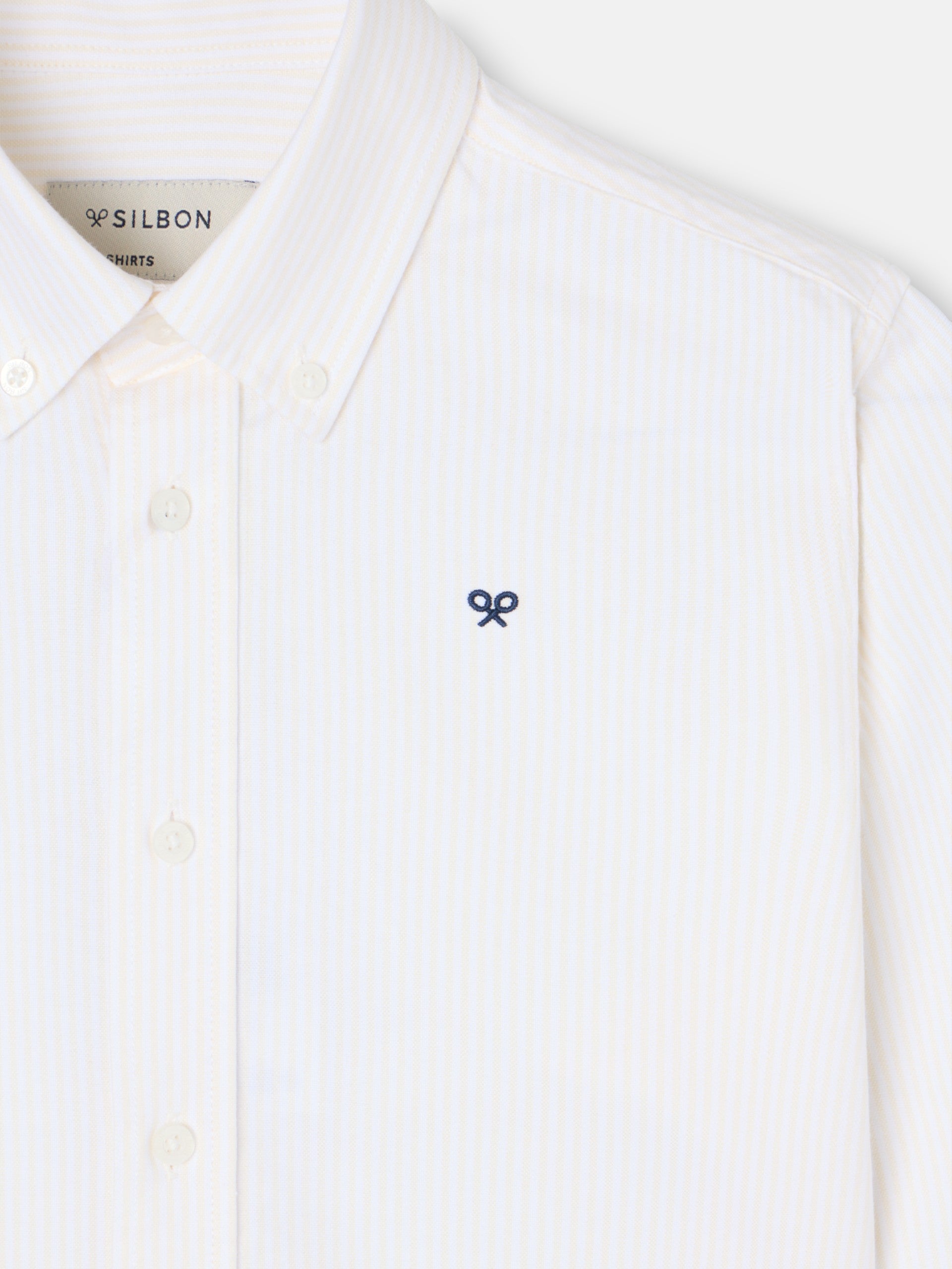 Camisa sport kids rayas oxford amarillo