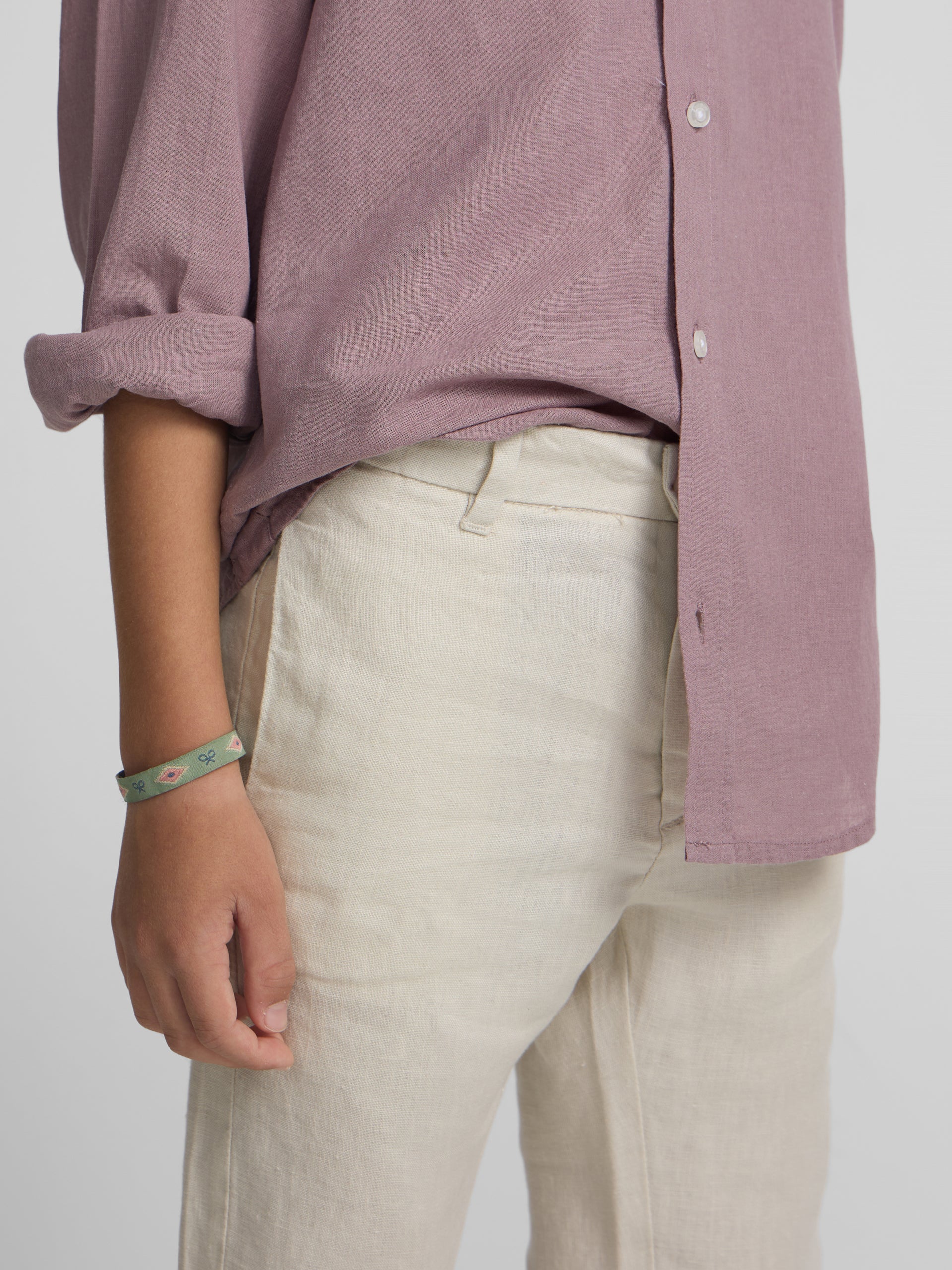 Pantalon sport kids chino lino beige
