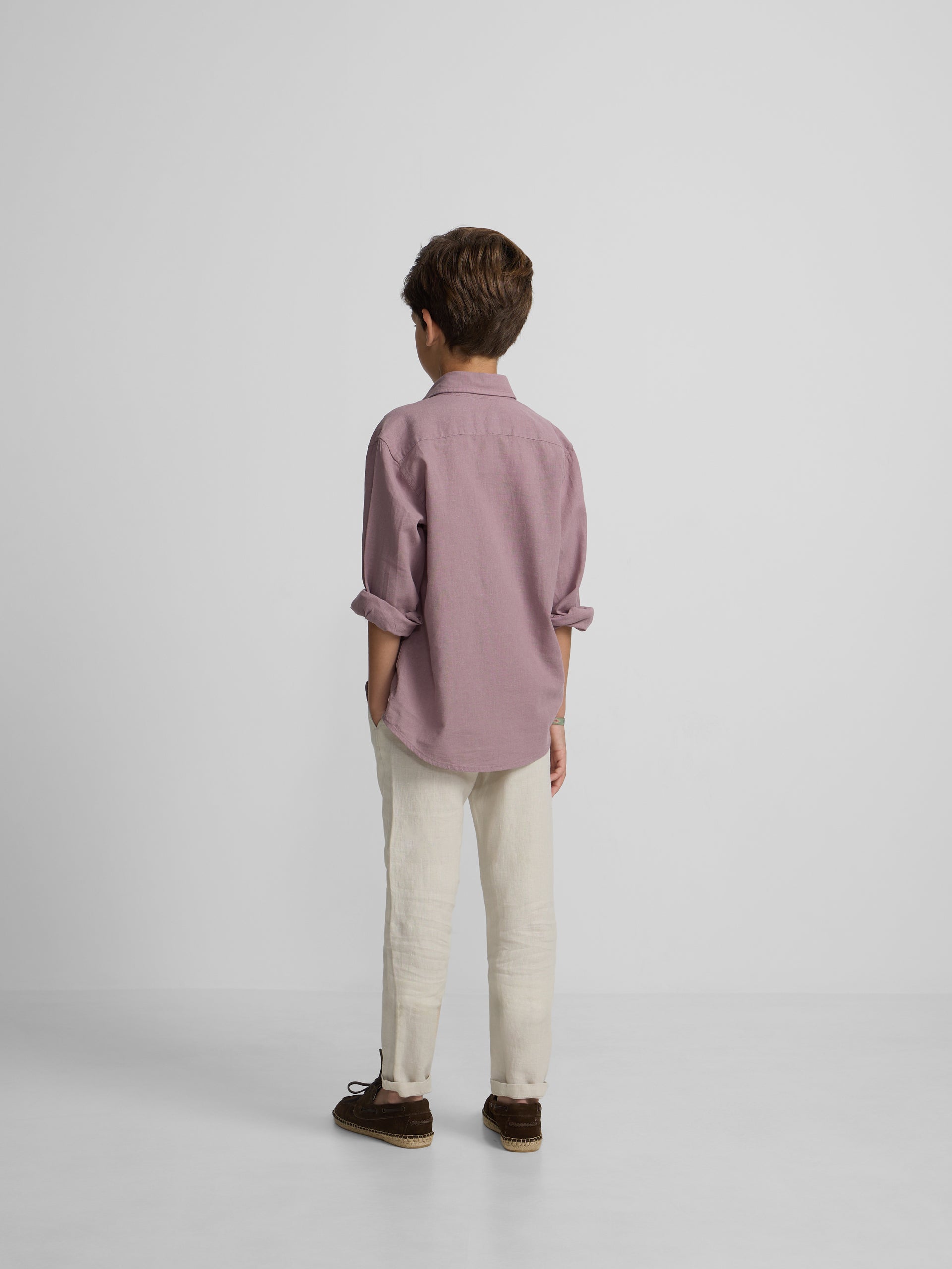 Pantalon sport kids chino lino beige