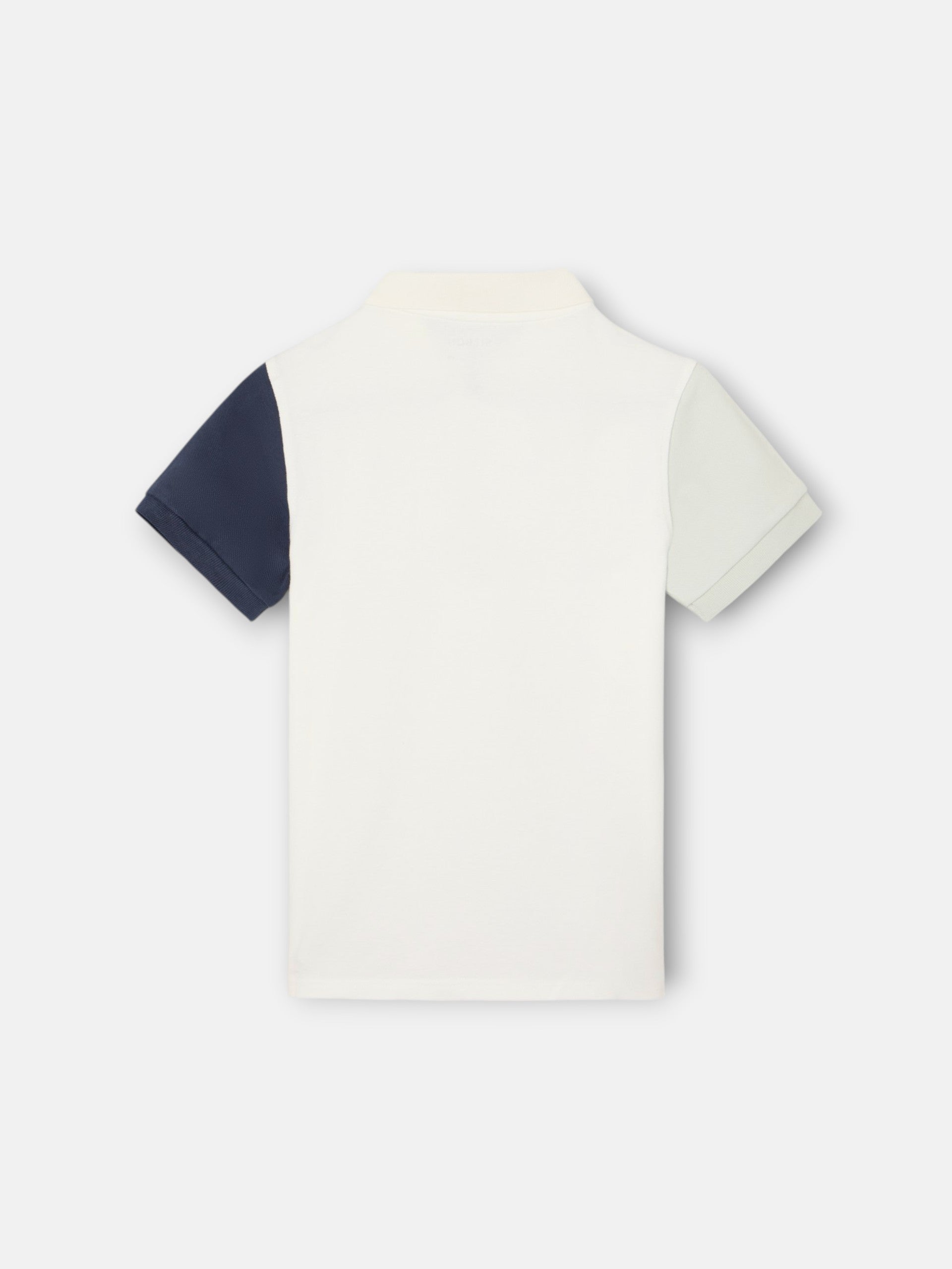 Polo infantil tricolor branco