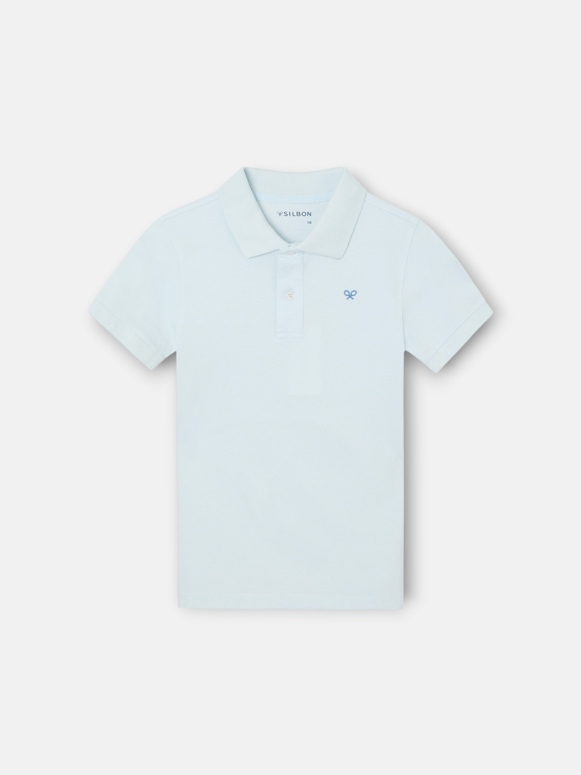 Polo kids raqueta etnica azul