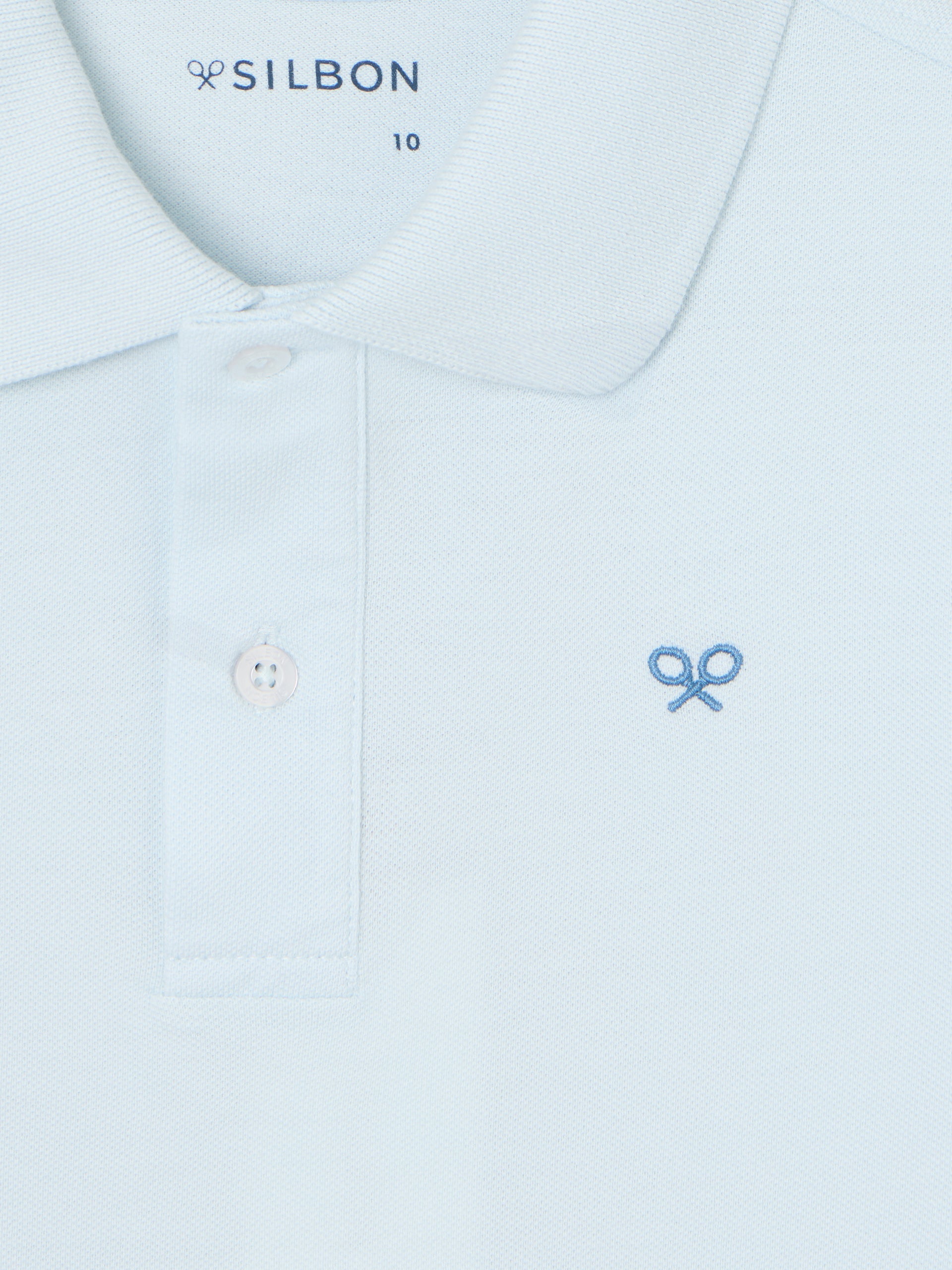 Polo kids raqueta etnica azul