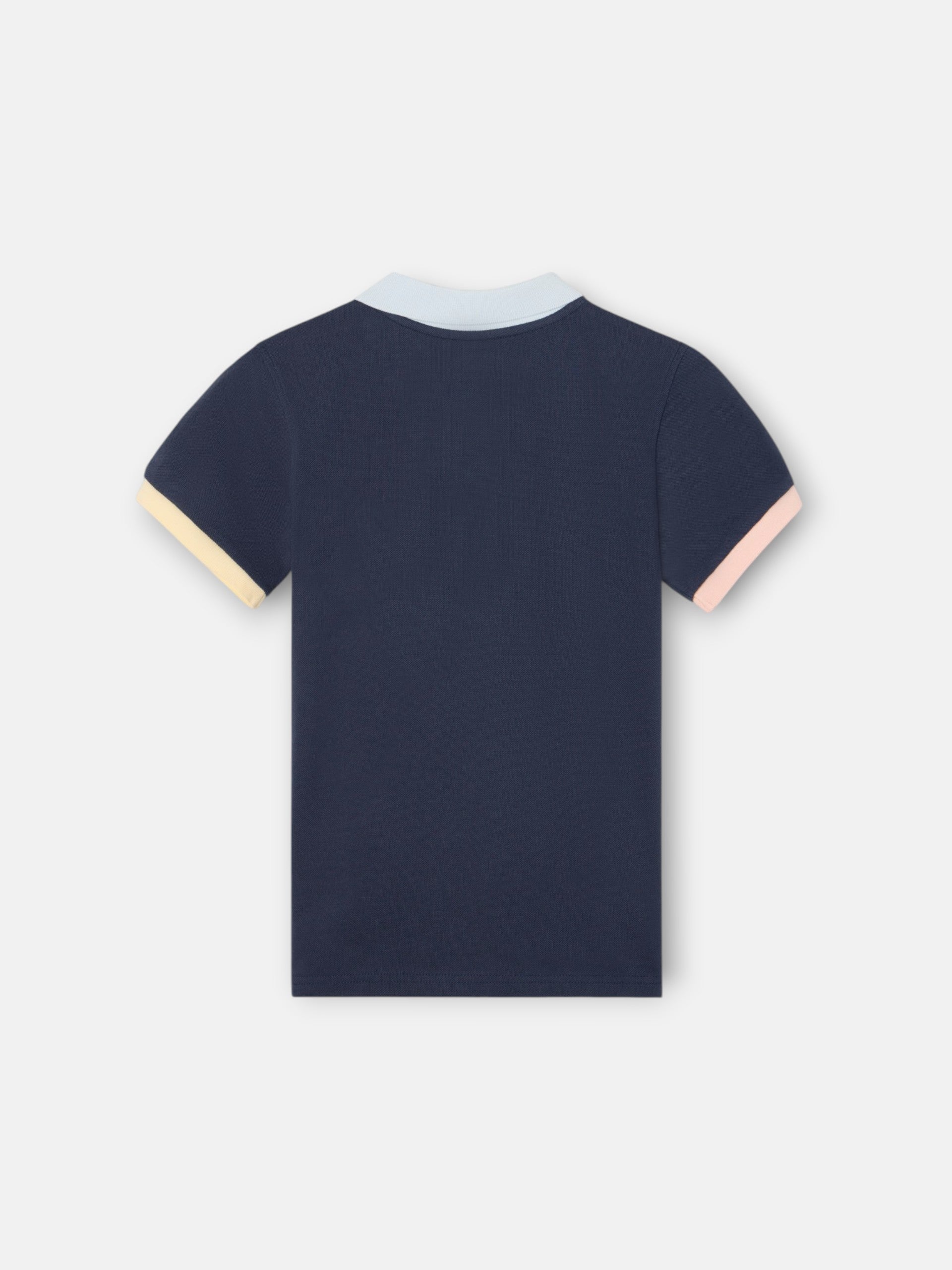 Polo kids ribete multicolor azul marino