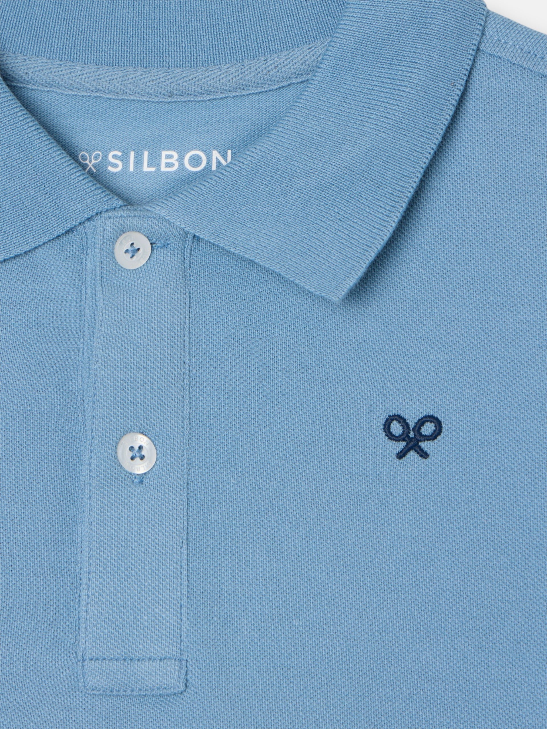 Polo enfant tricolore bleu