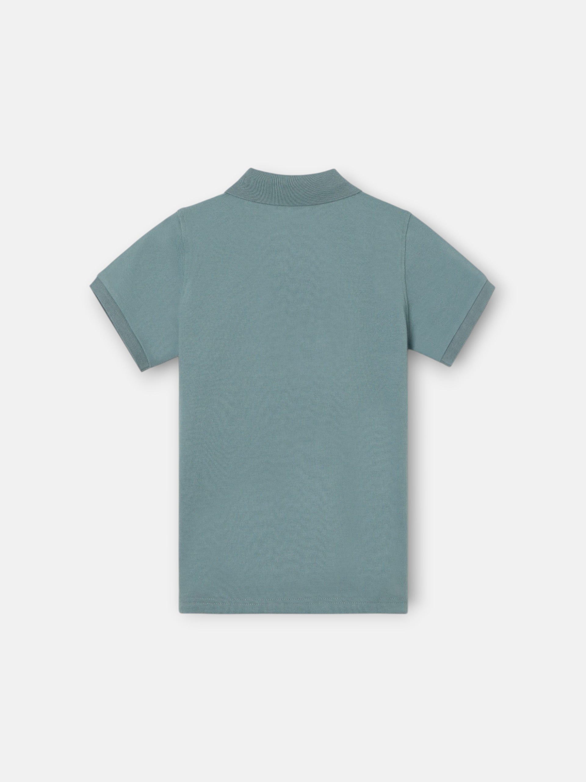 Polo kids liso logo rizo verde oscuro