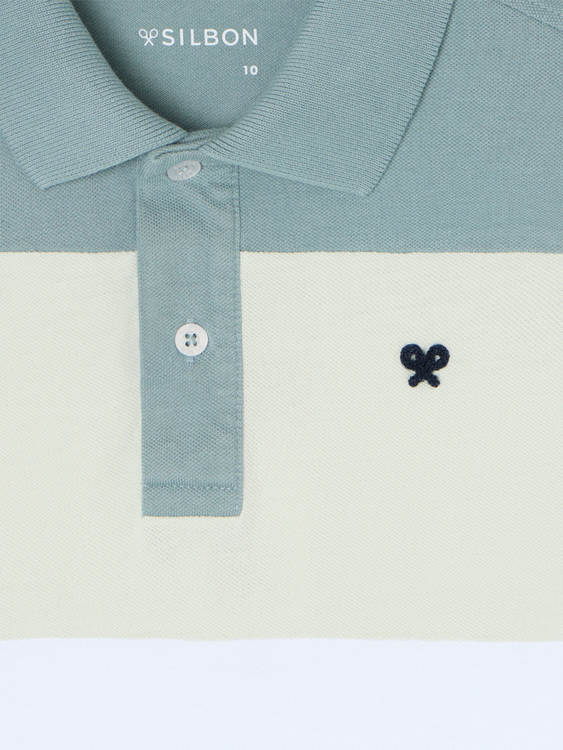 Polo kids raya ancha multicolor verde