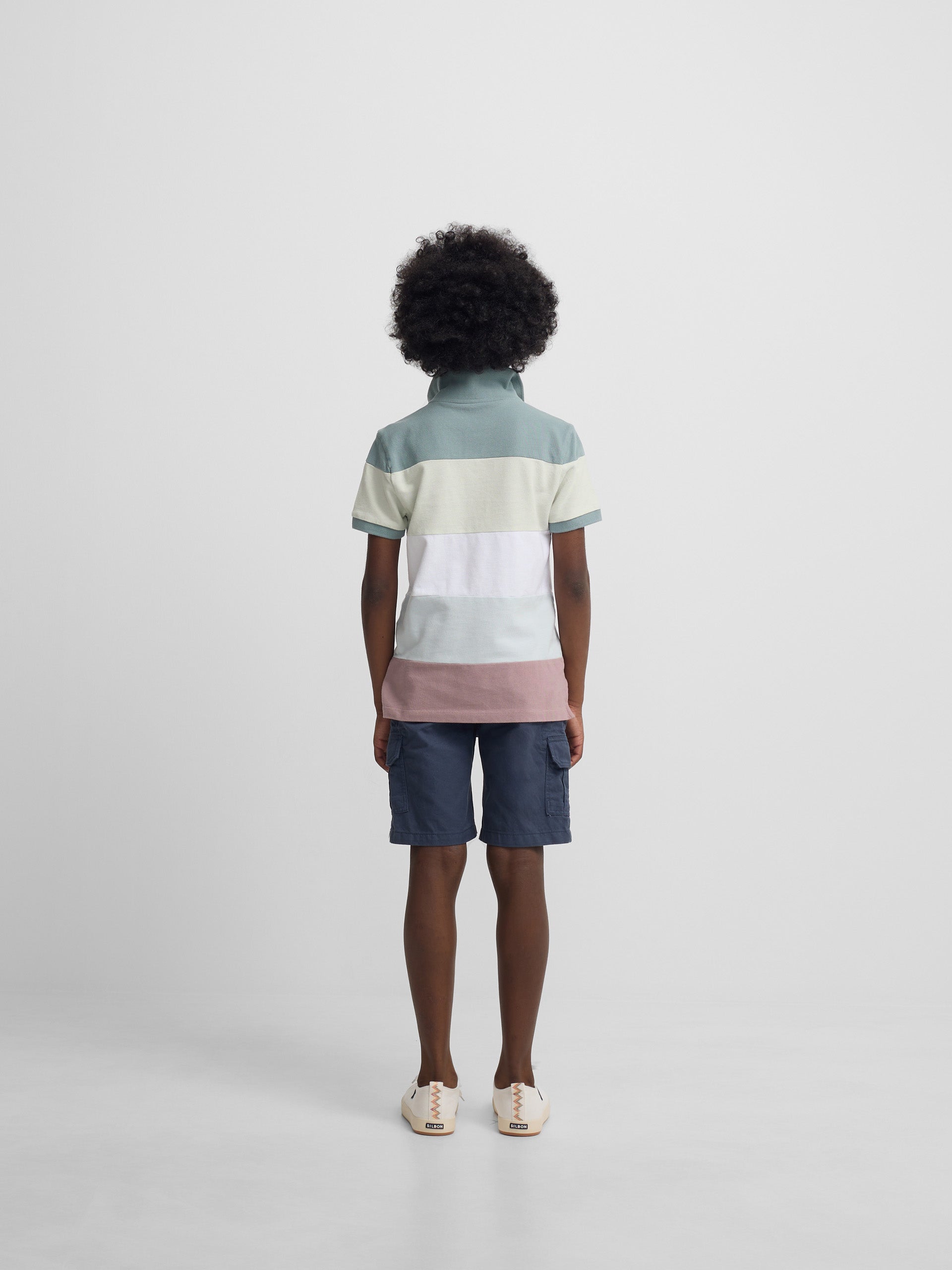 Polo kids raya ancha multicolor verde