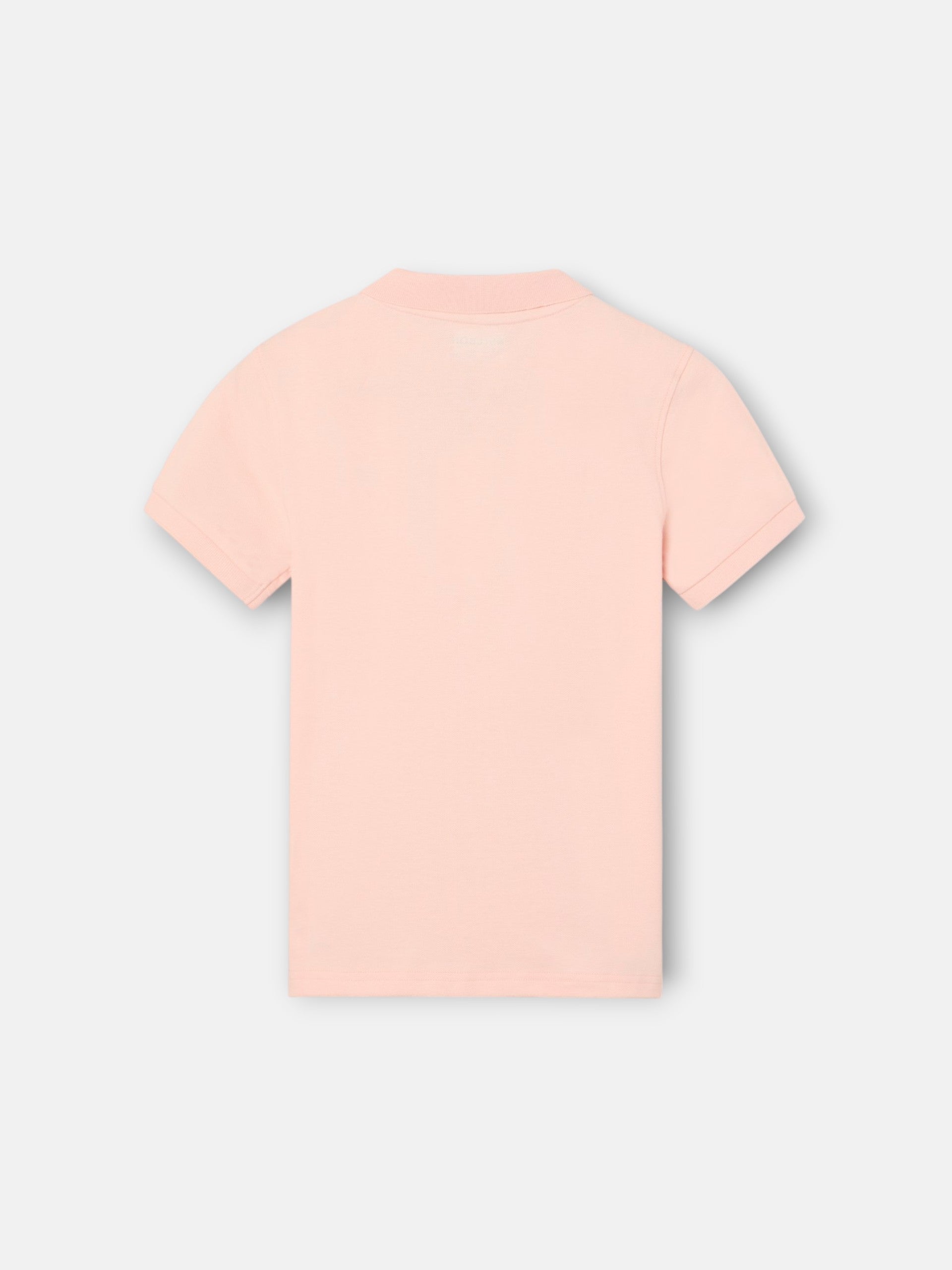 Polo kids liso logo rizo coral