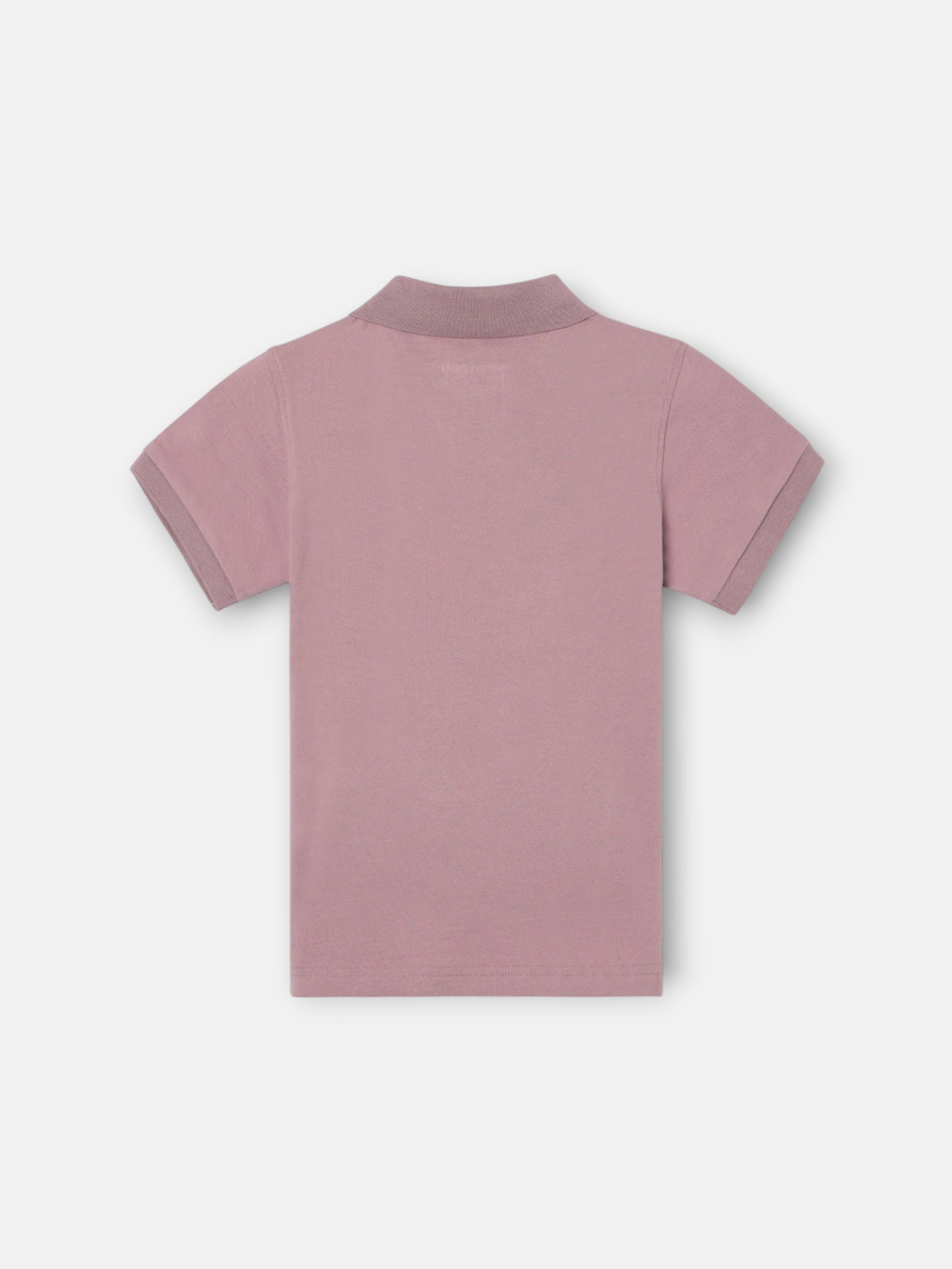 Polo kids liso logo rizo burdeos