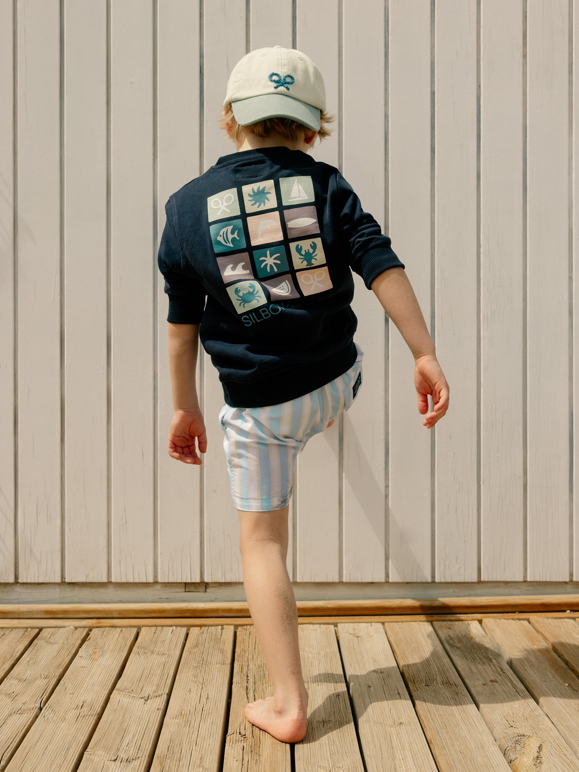 Sudadera kids sand and surf azul marino