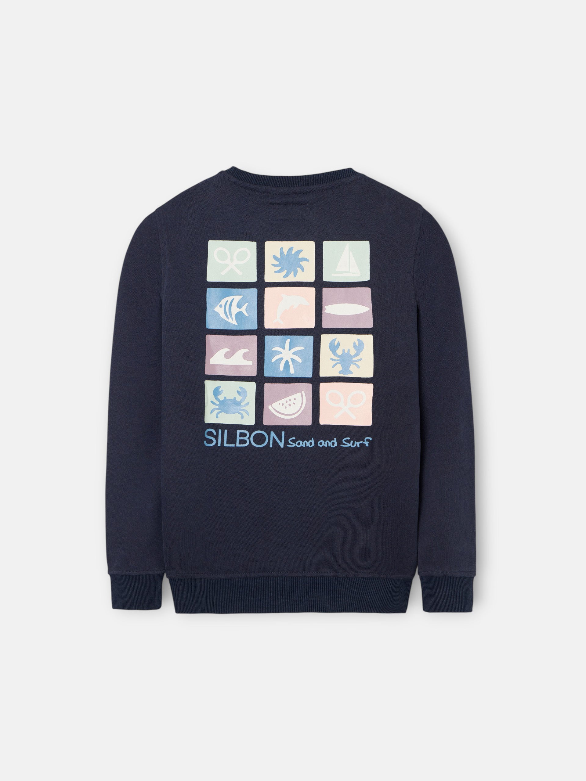 Sudadera kids sand and surf azul marino