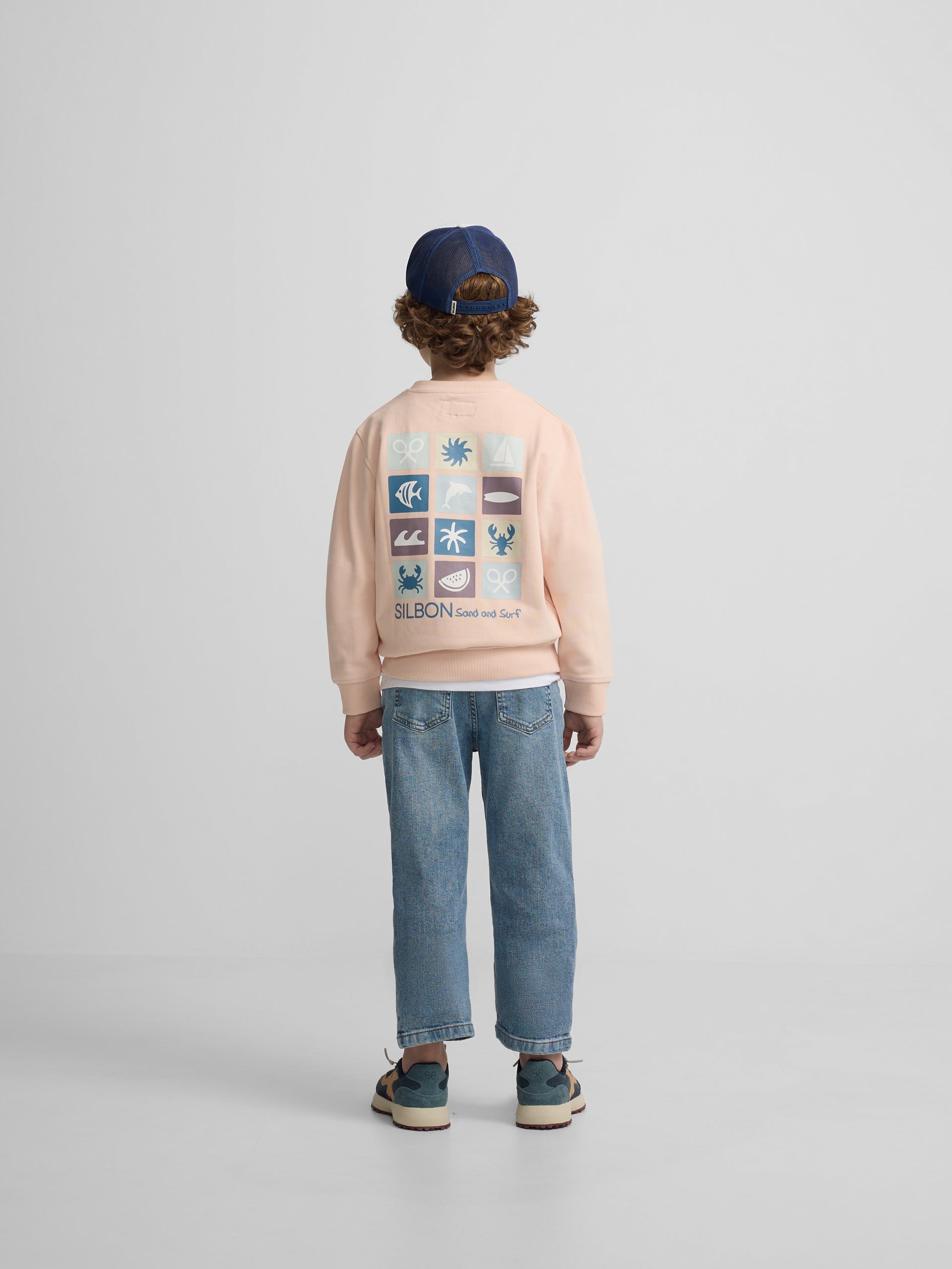 Sudadera kids sand and surf coral