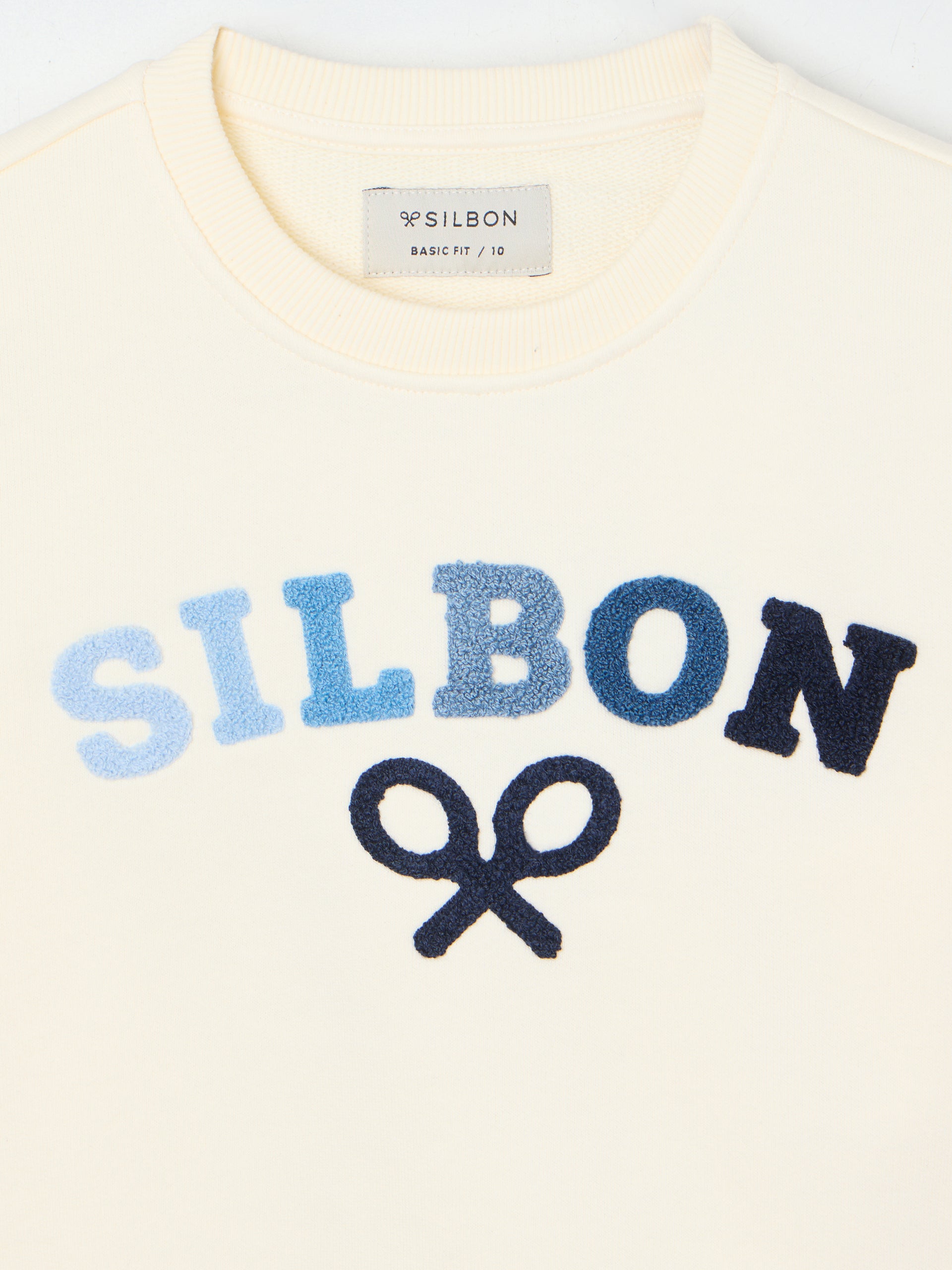 Sweatshirt kids Silbon raquete média multicolor creme