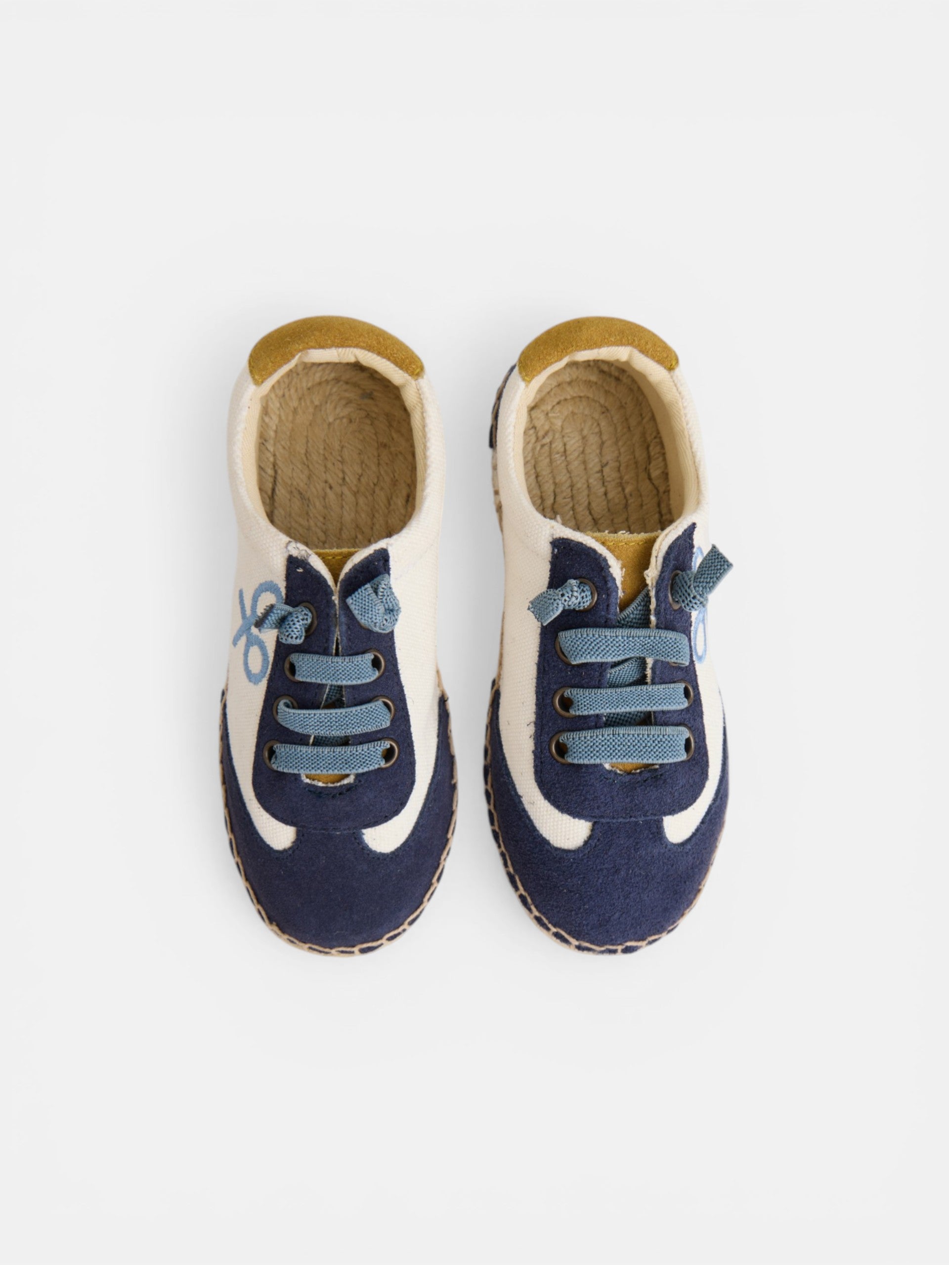 Alpargata kids suela rafia azul marino