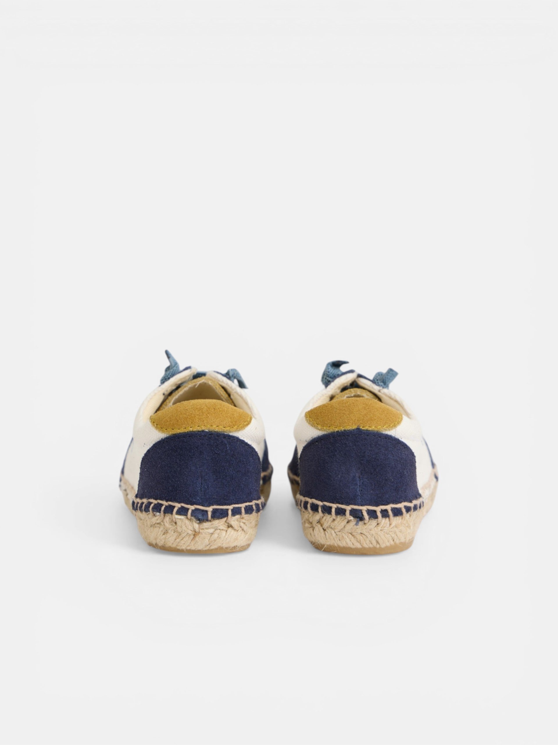 Alpargata kids suela rafia azul marino