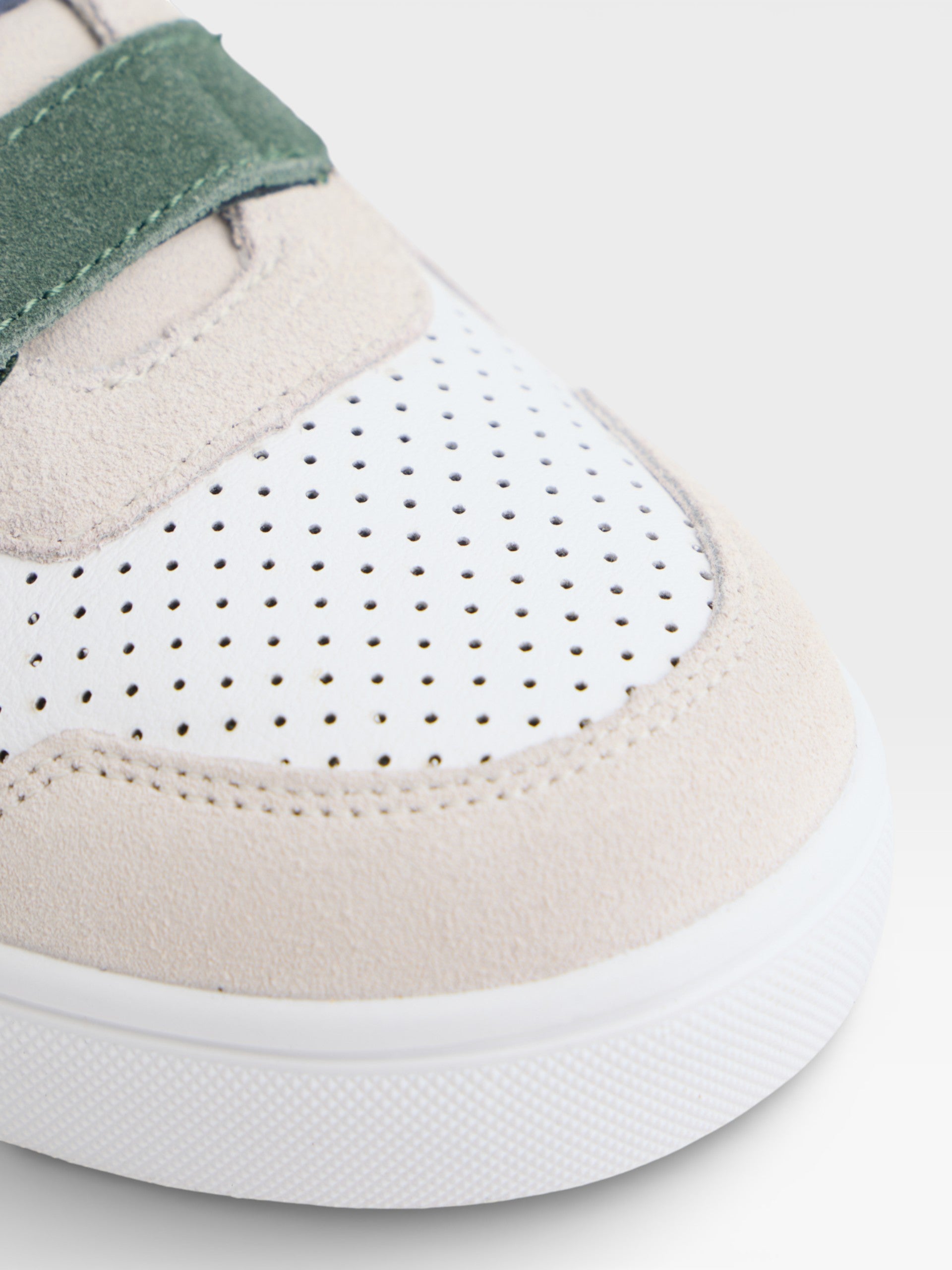 Kids multicolor cream velcro sneaker