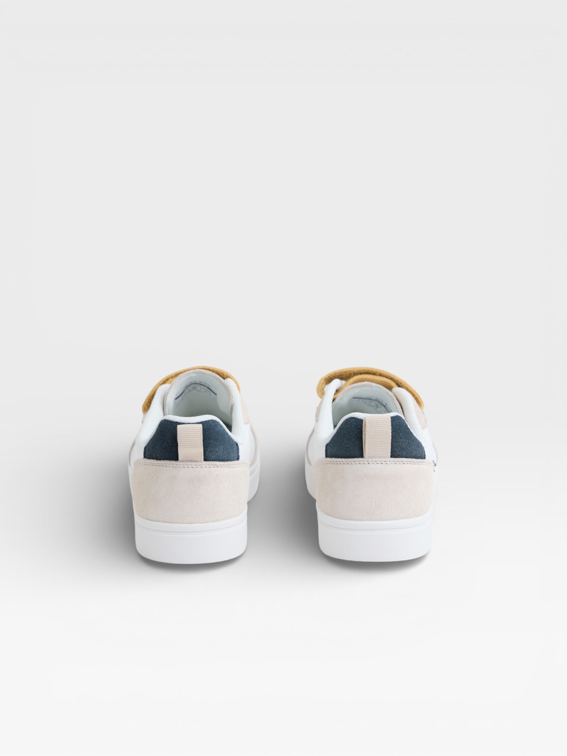 Kids multicolor cream velcro sneaker