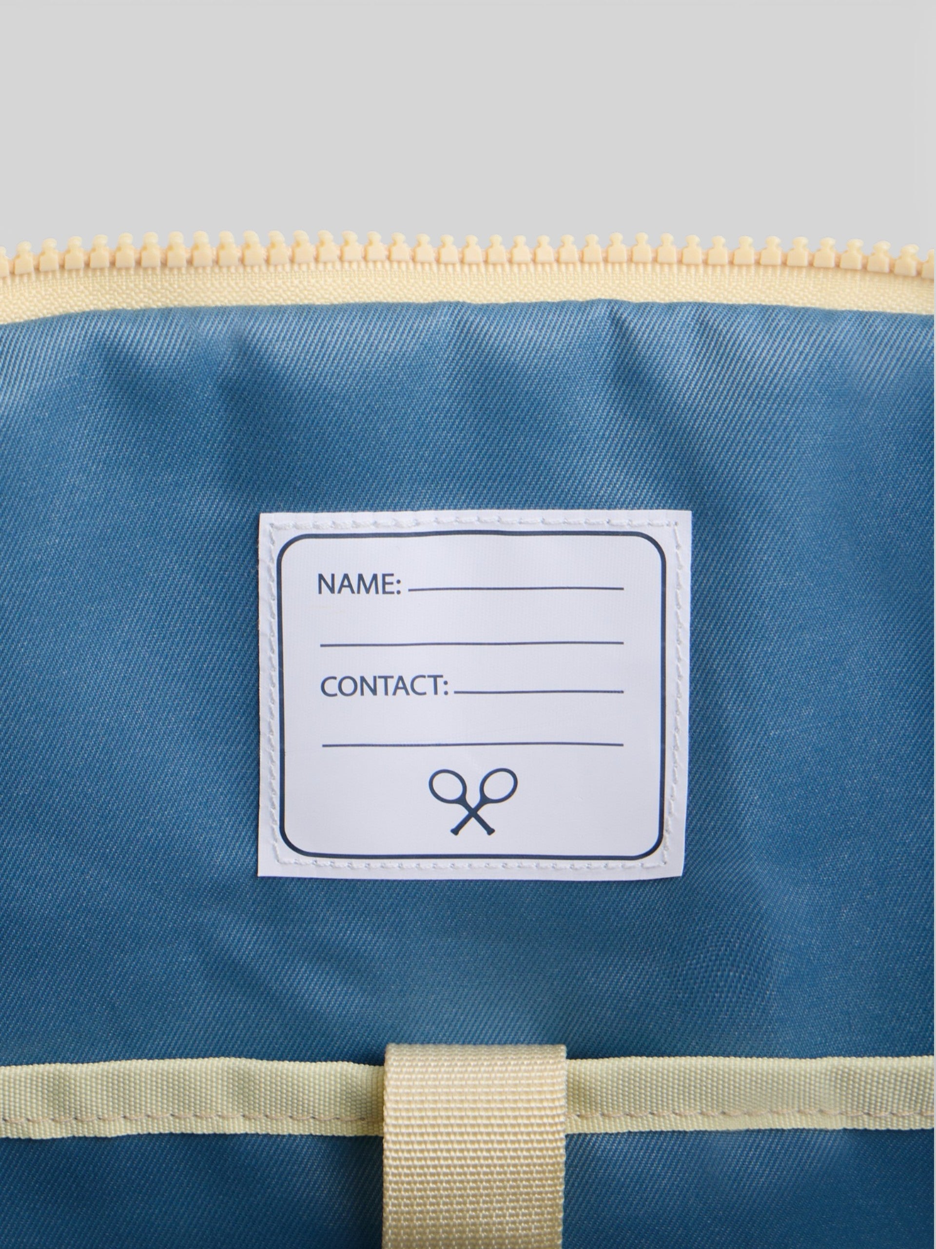 Kids bag with zipper, blue colors