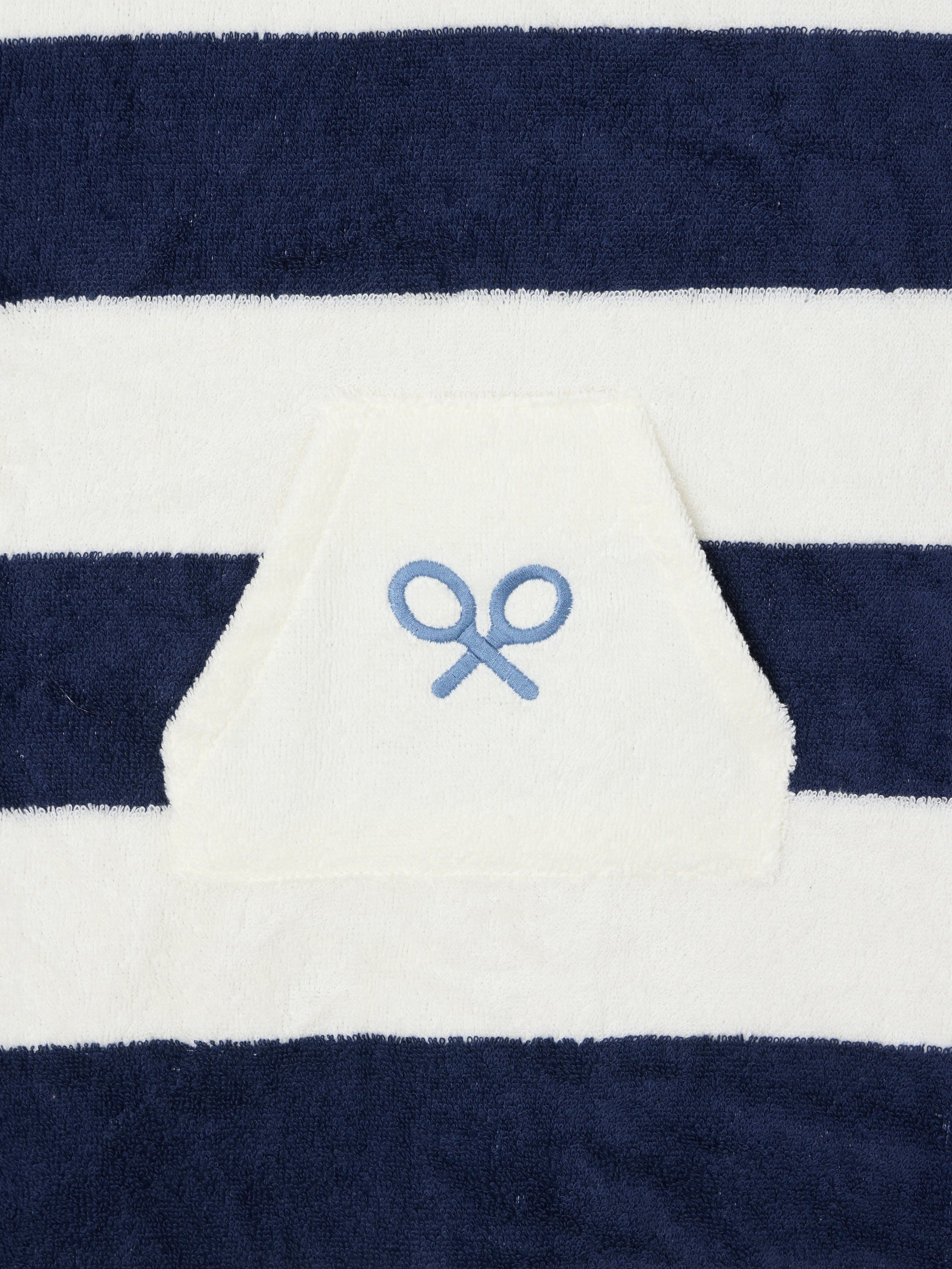 Poncho toalla kids rayas horizontales marino