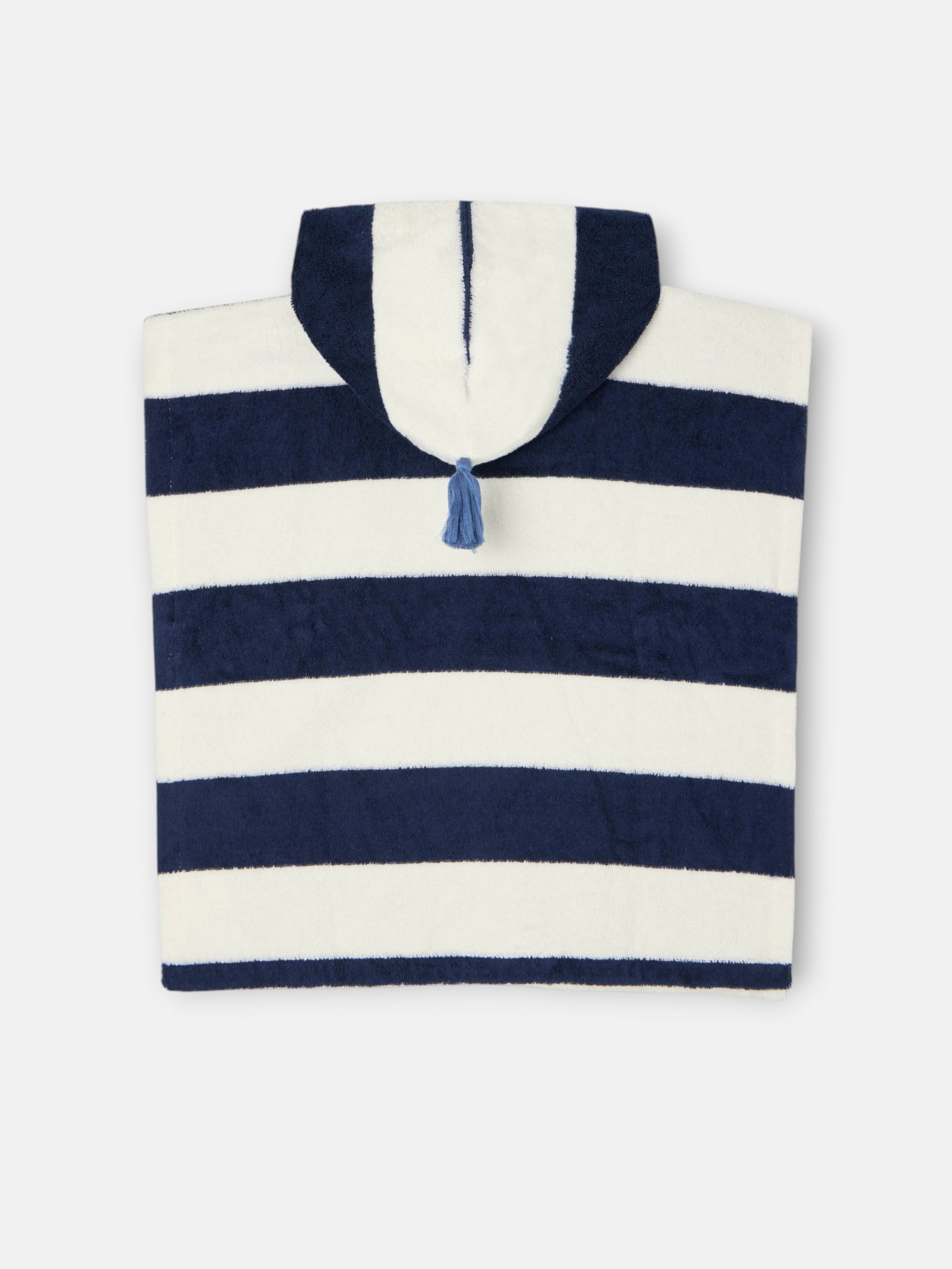 Poncho toalla kids rayas horizontales marino