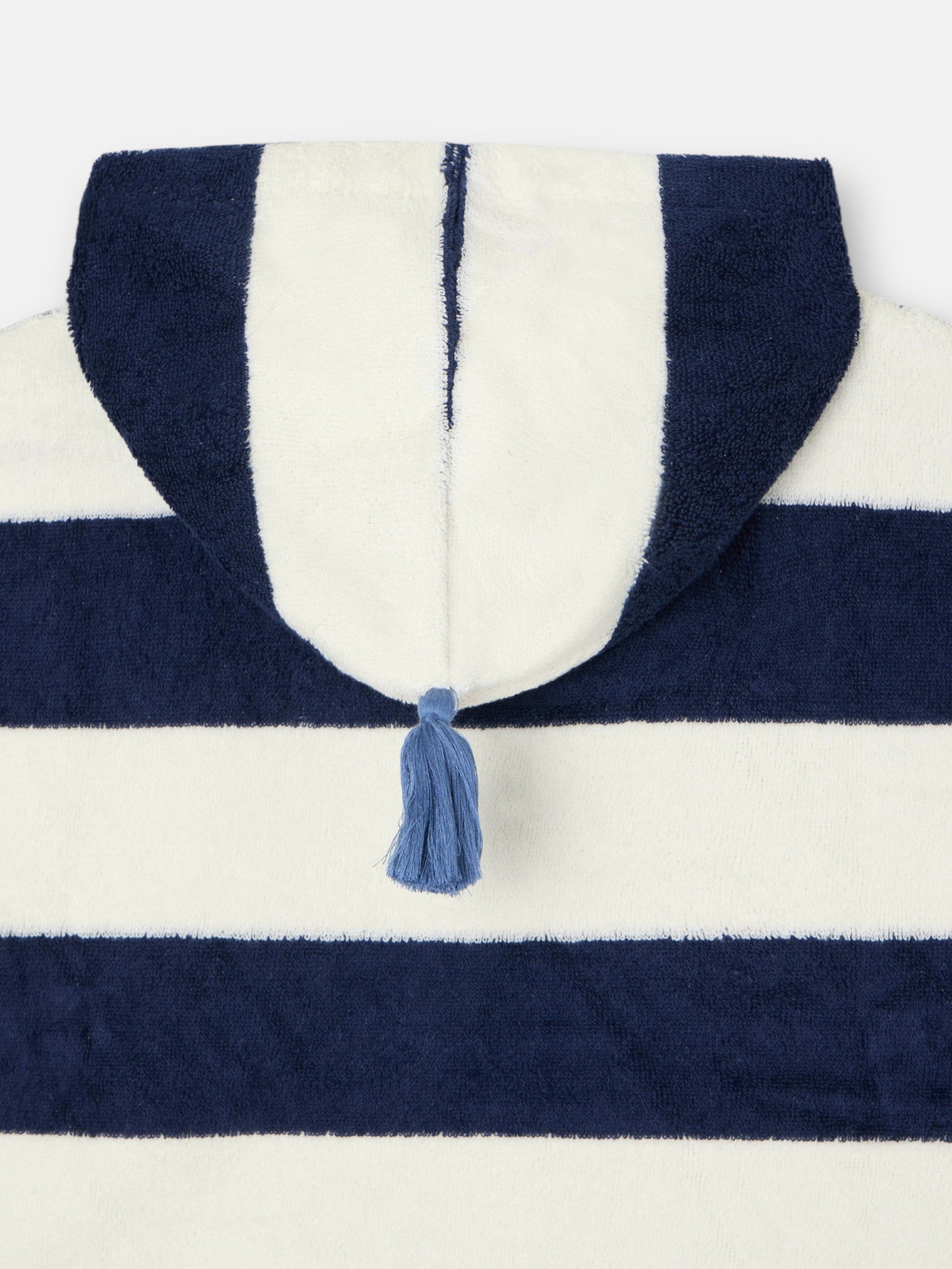 Poncho toalla kids rayas horizontales marino