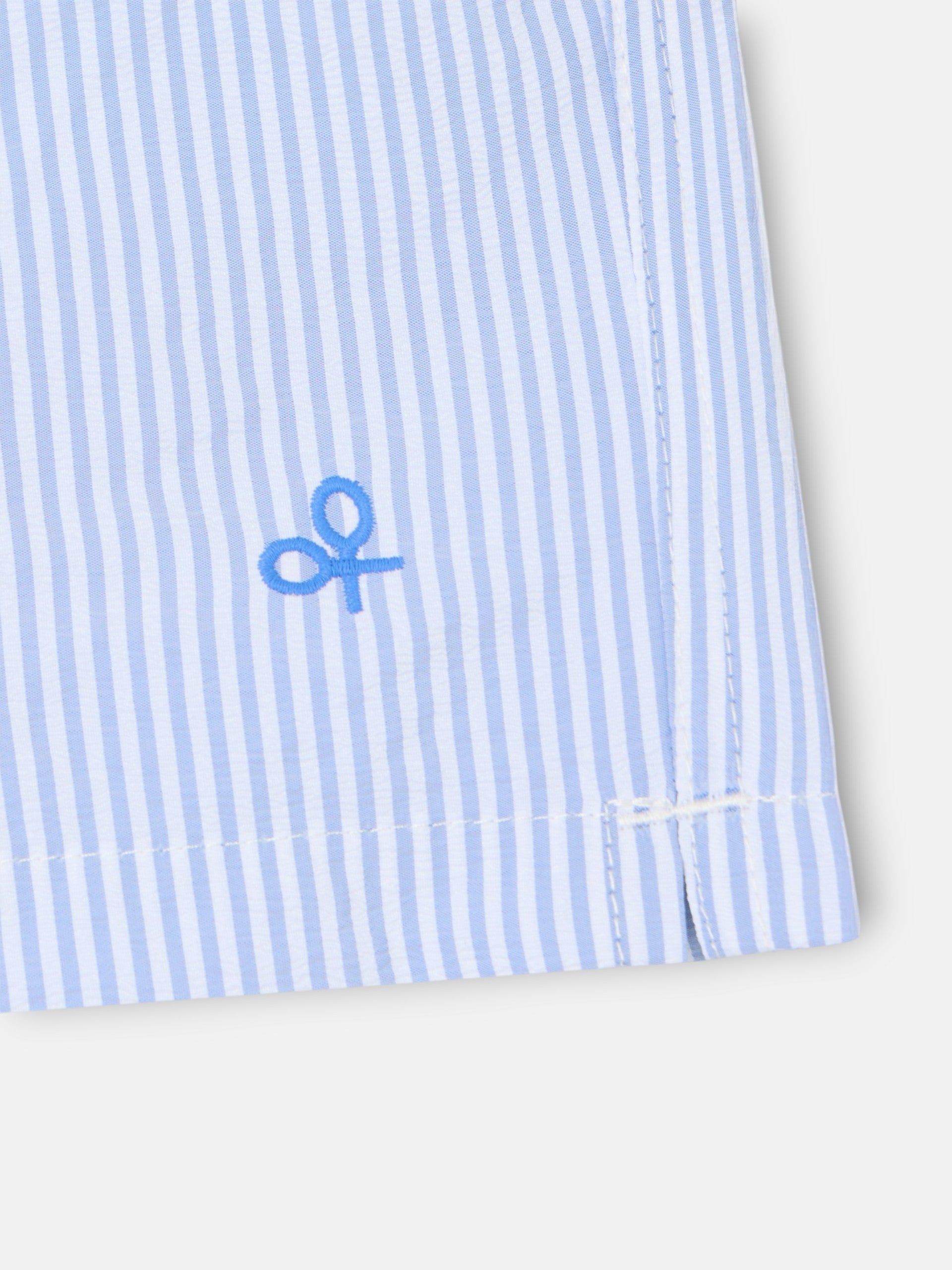 Fato de banho criança riscas multiraquetas azul