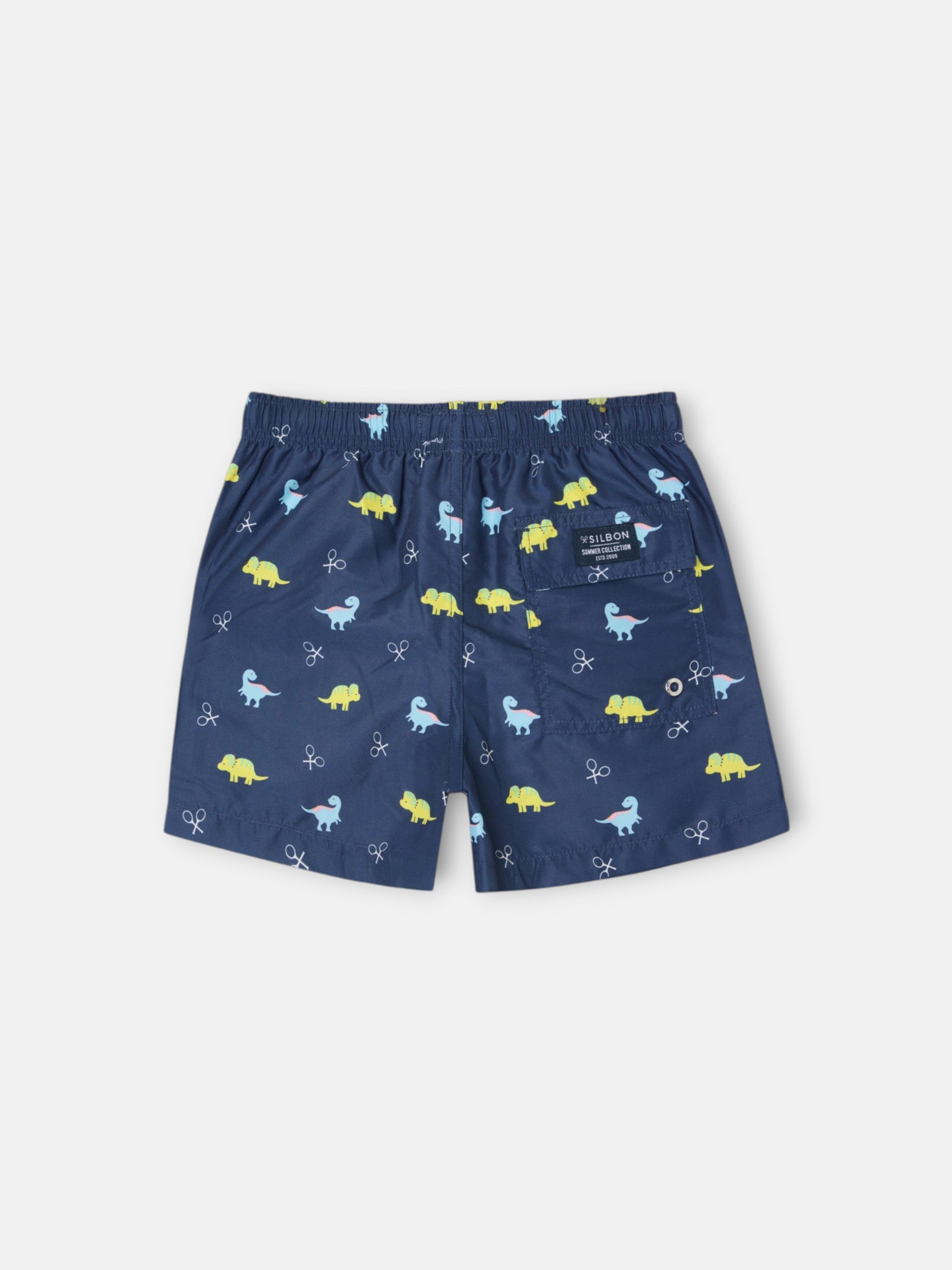 Bañador kids dinos azul marino