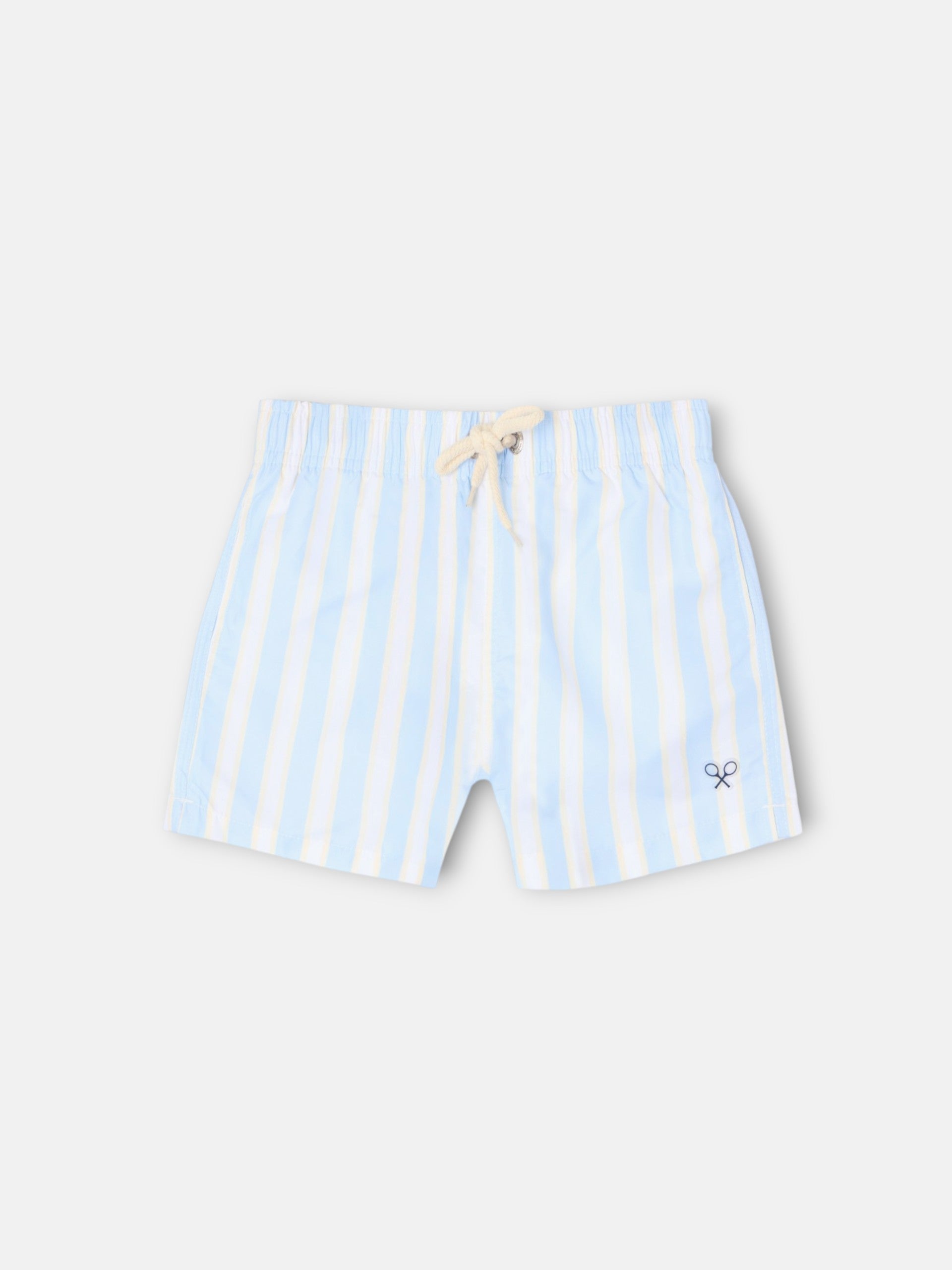 Bañador kids raya ancha amarillo azul