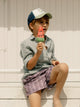 Bañador kids style puntos burdeos