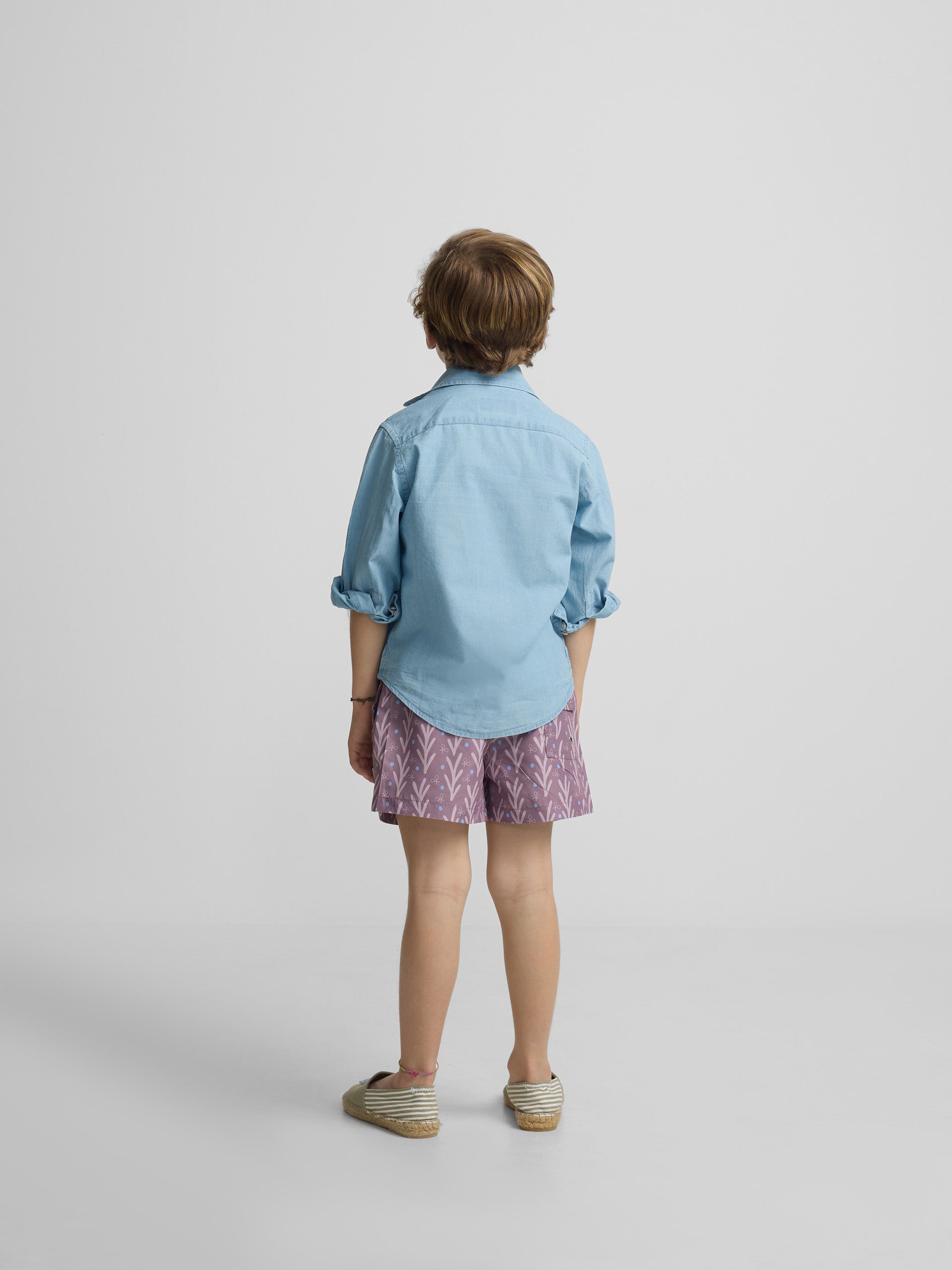 Bañador kids style puntos burdeos