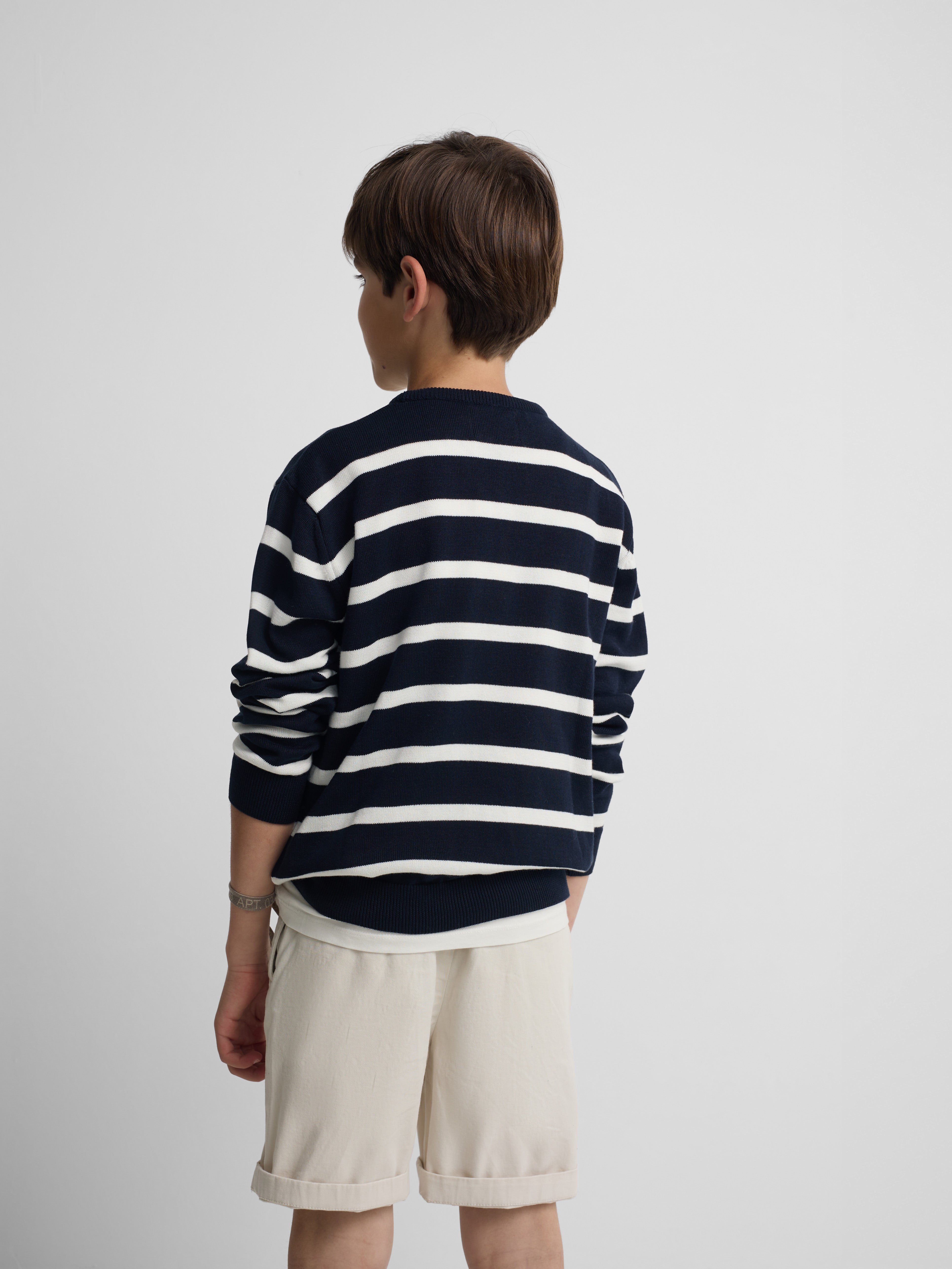 Jersey kids rayas azul marino
