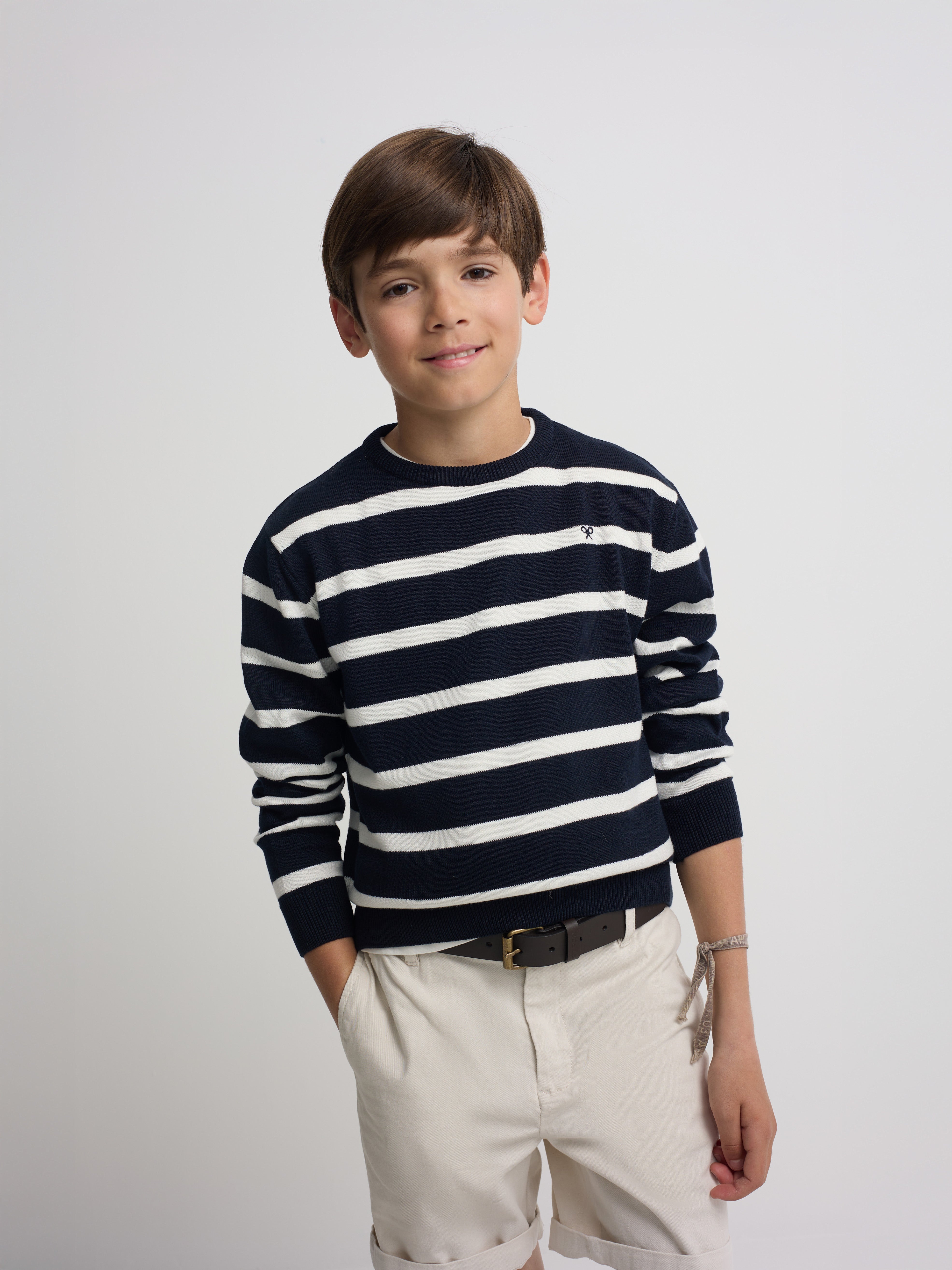 Jersey kids rayas azul marino