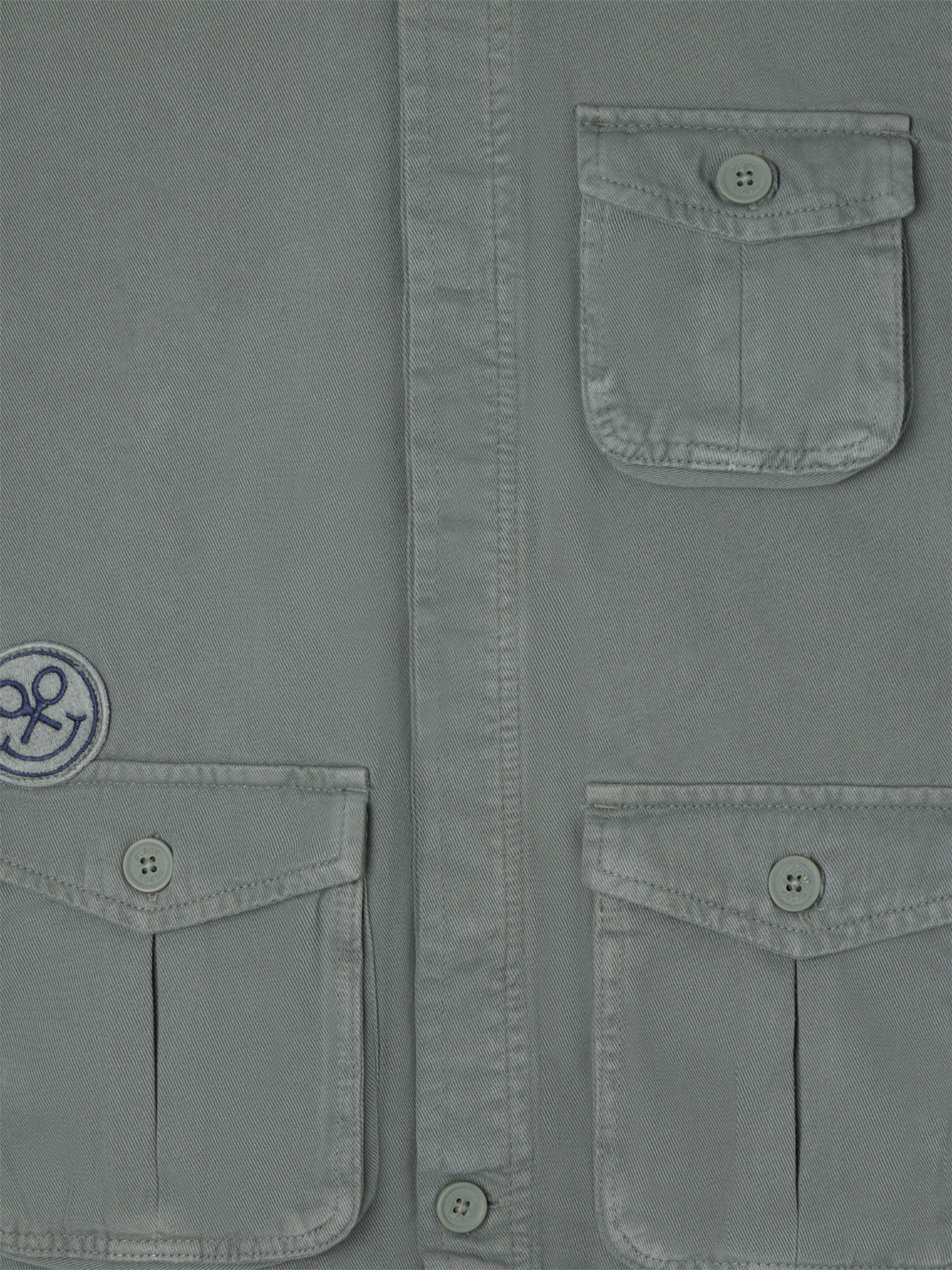 Kids jacket with patch pockets in green