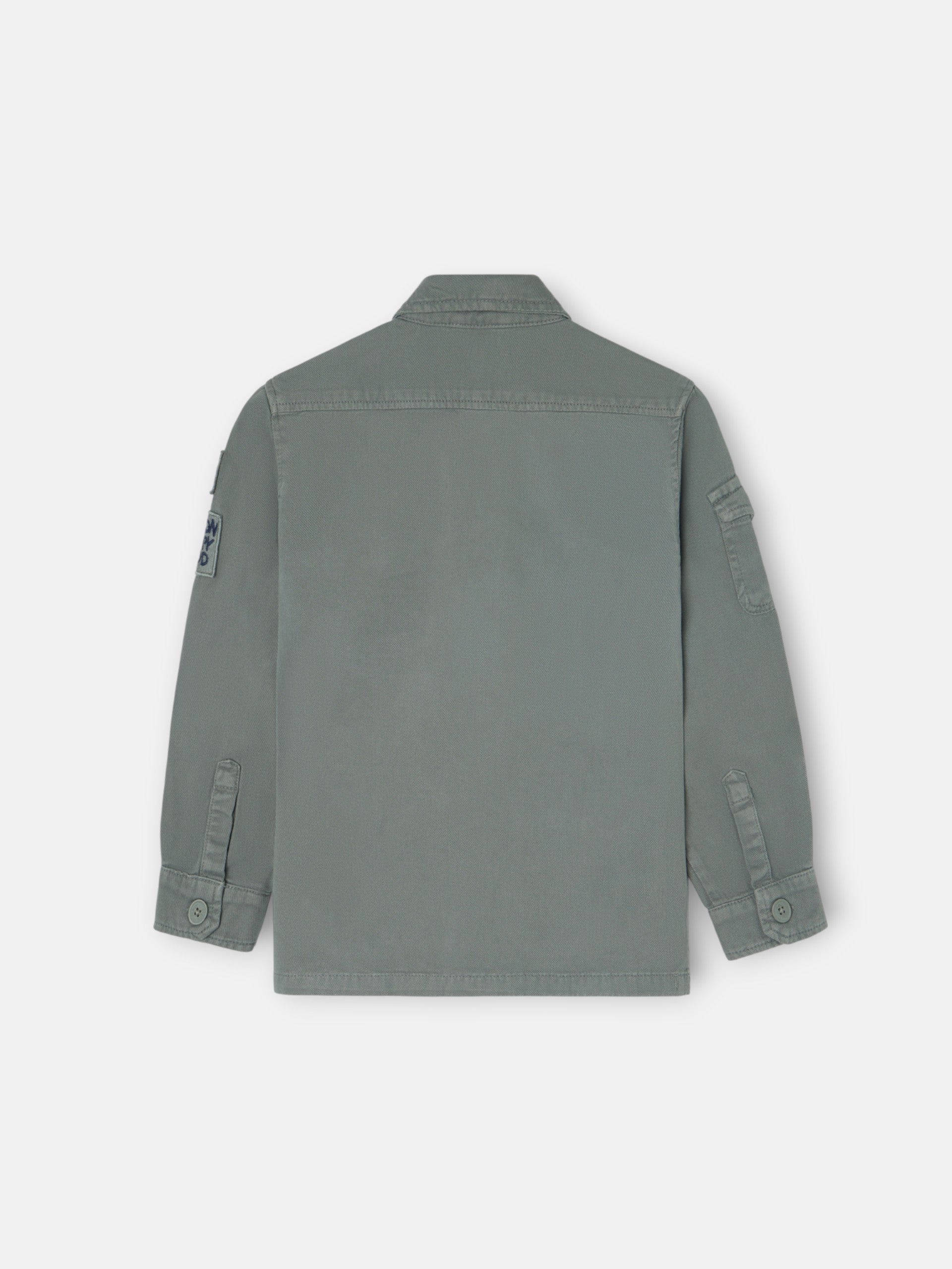 Kids jacket with patch pockets in green