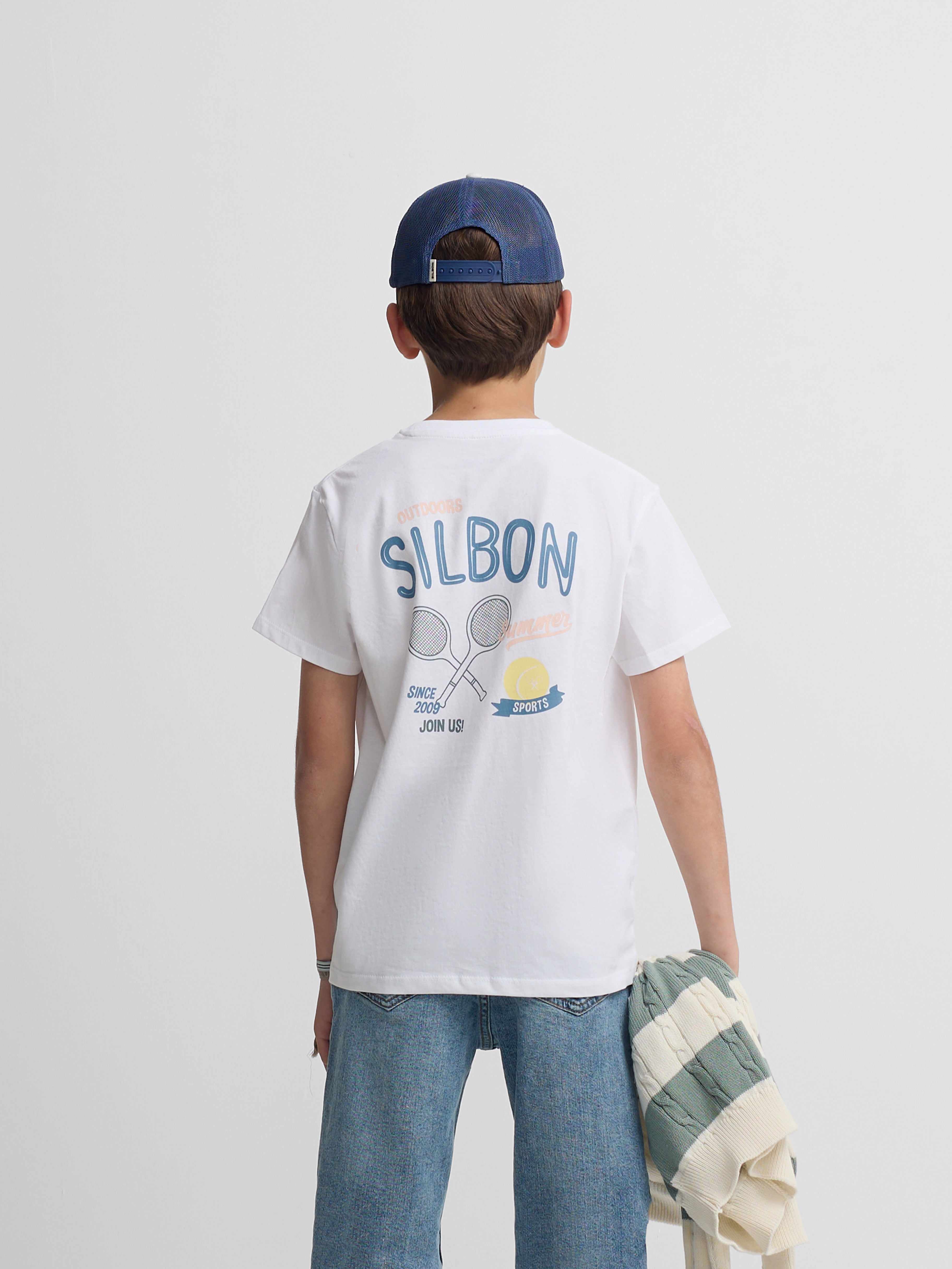 Camiseta kids summer sport blanco