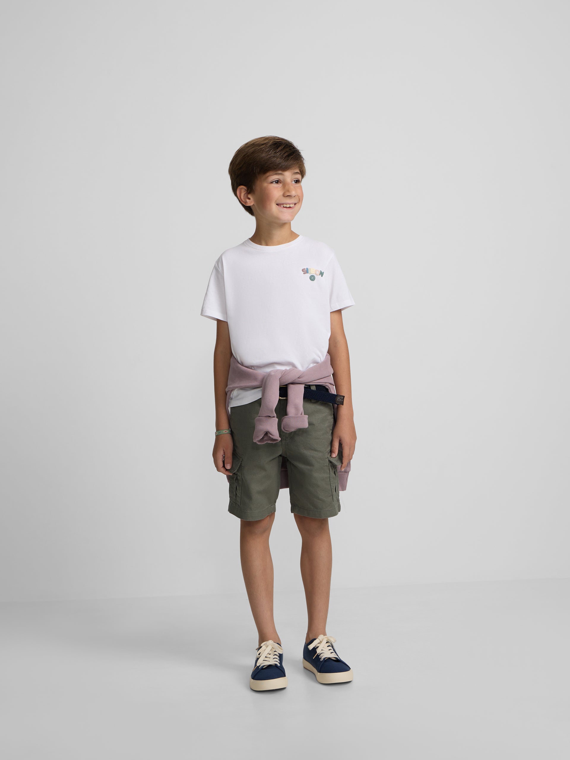 Kids Happy White T-shirt